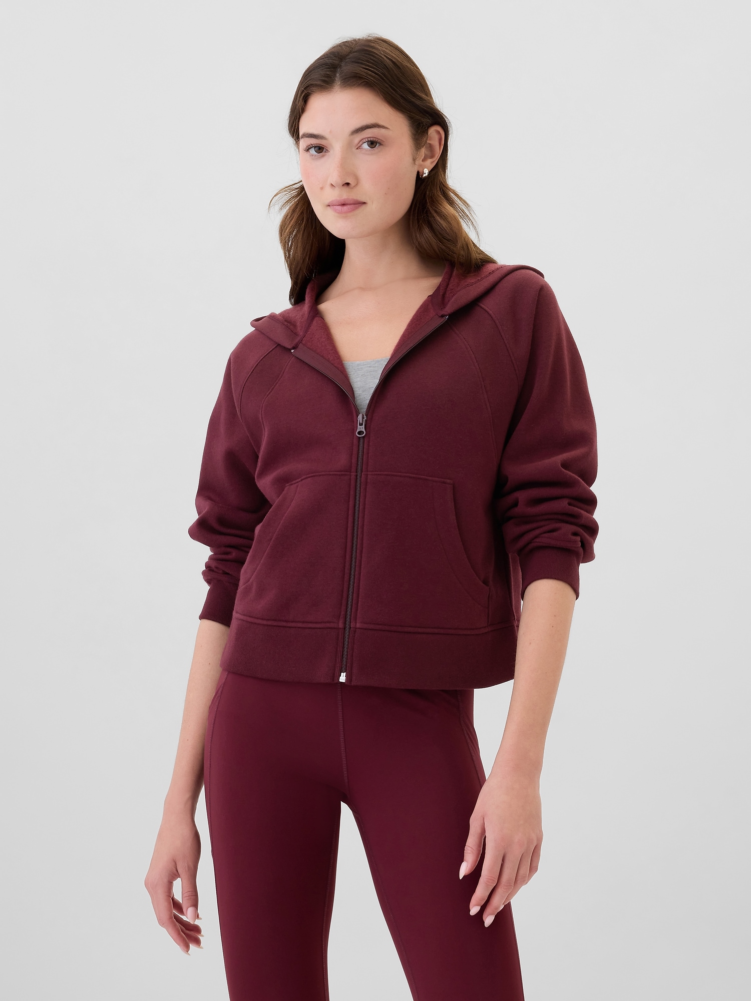 Relaxed Fleece Zip Hoodie