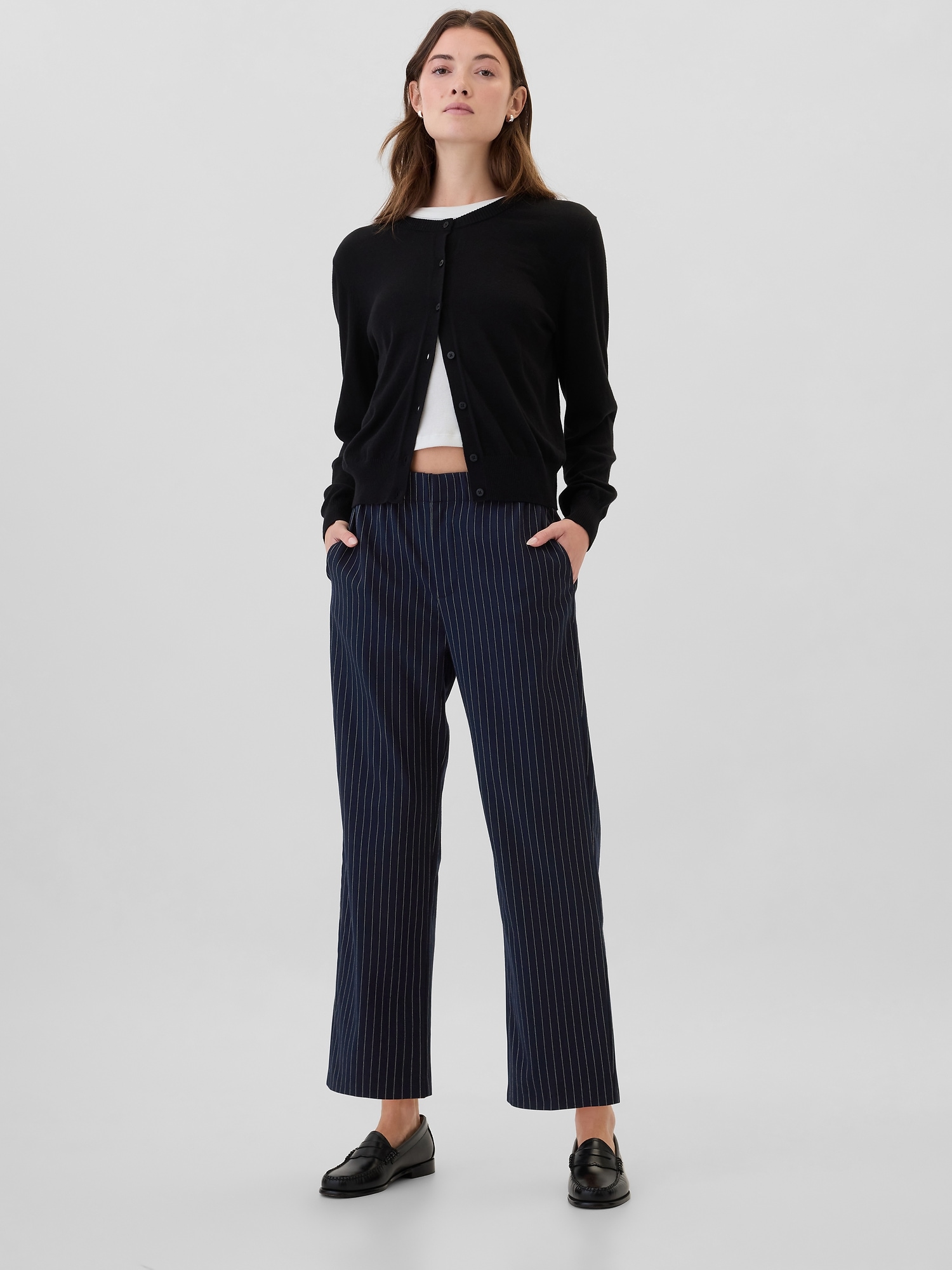 Recycled Mid Rise Easy Straight Leg Pants