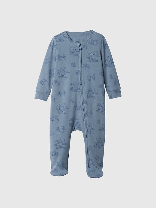 Image number 5 showing, Baby Print Two-Way Zip One-Piece
