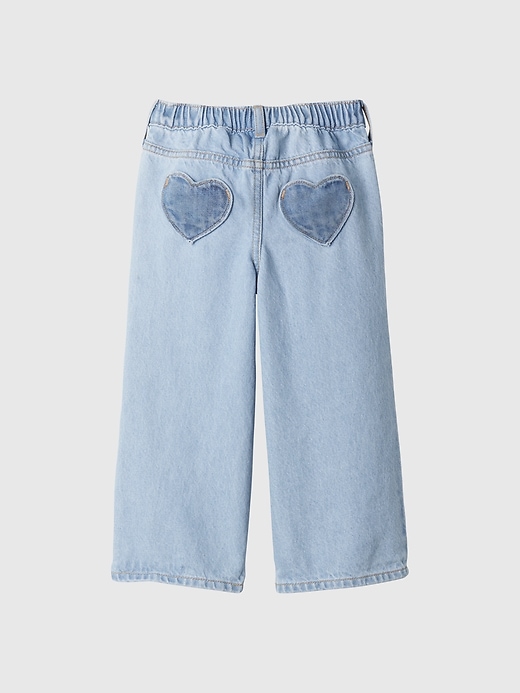 Image number 2 showing, babyGap Heart Wide-Leg Pull-On Jeans