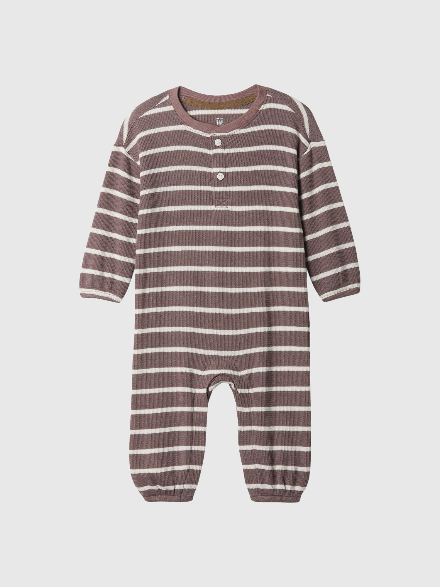 Baby Henley Waffle-Knit One-Piece