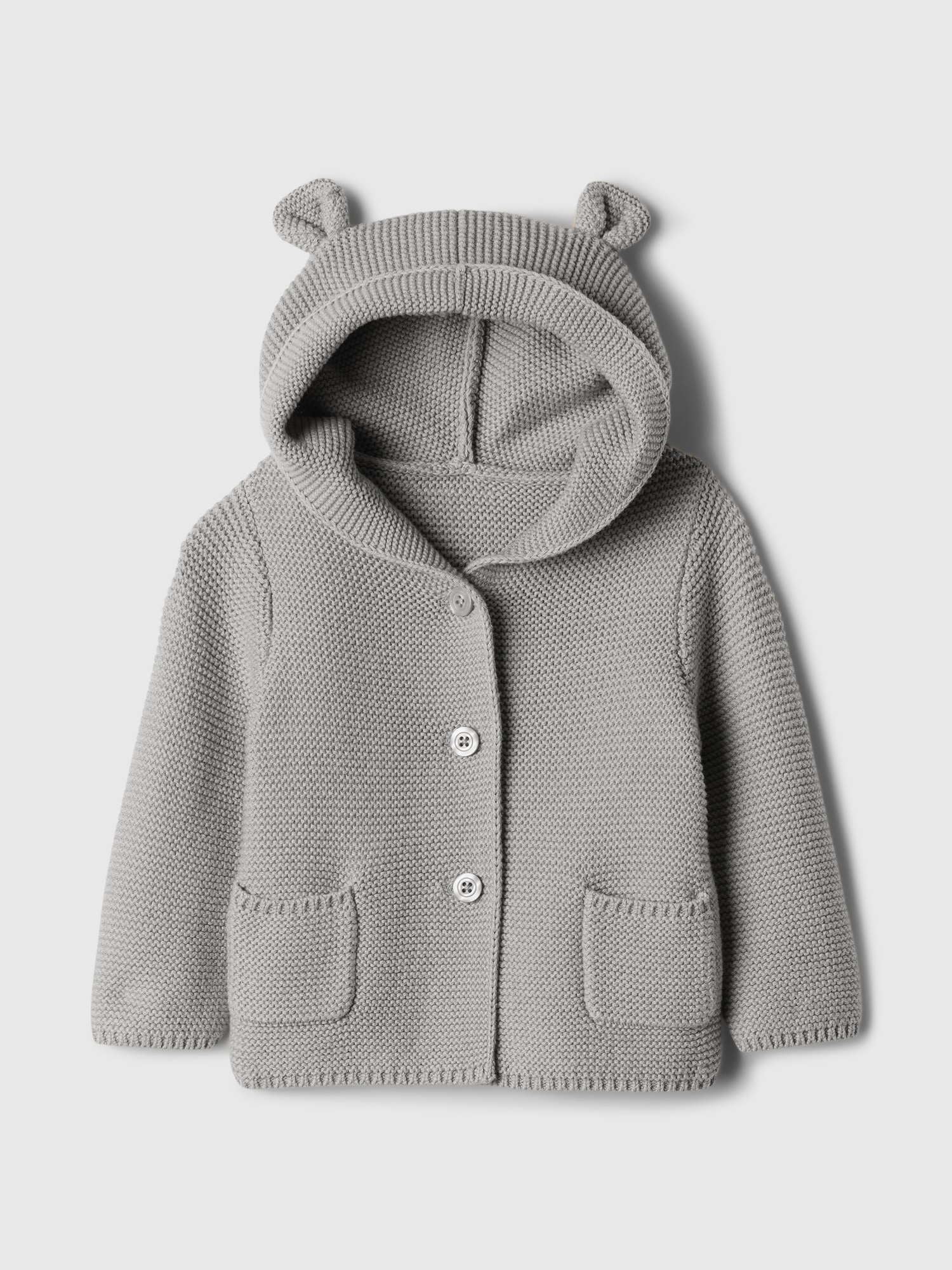 Baby Bear Garter Cardigan - Beige