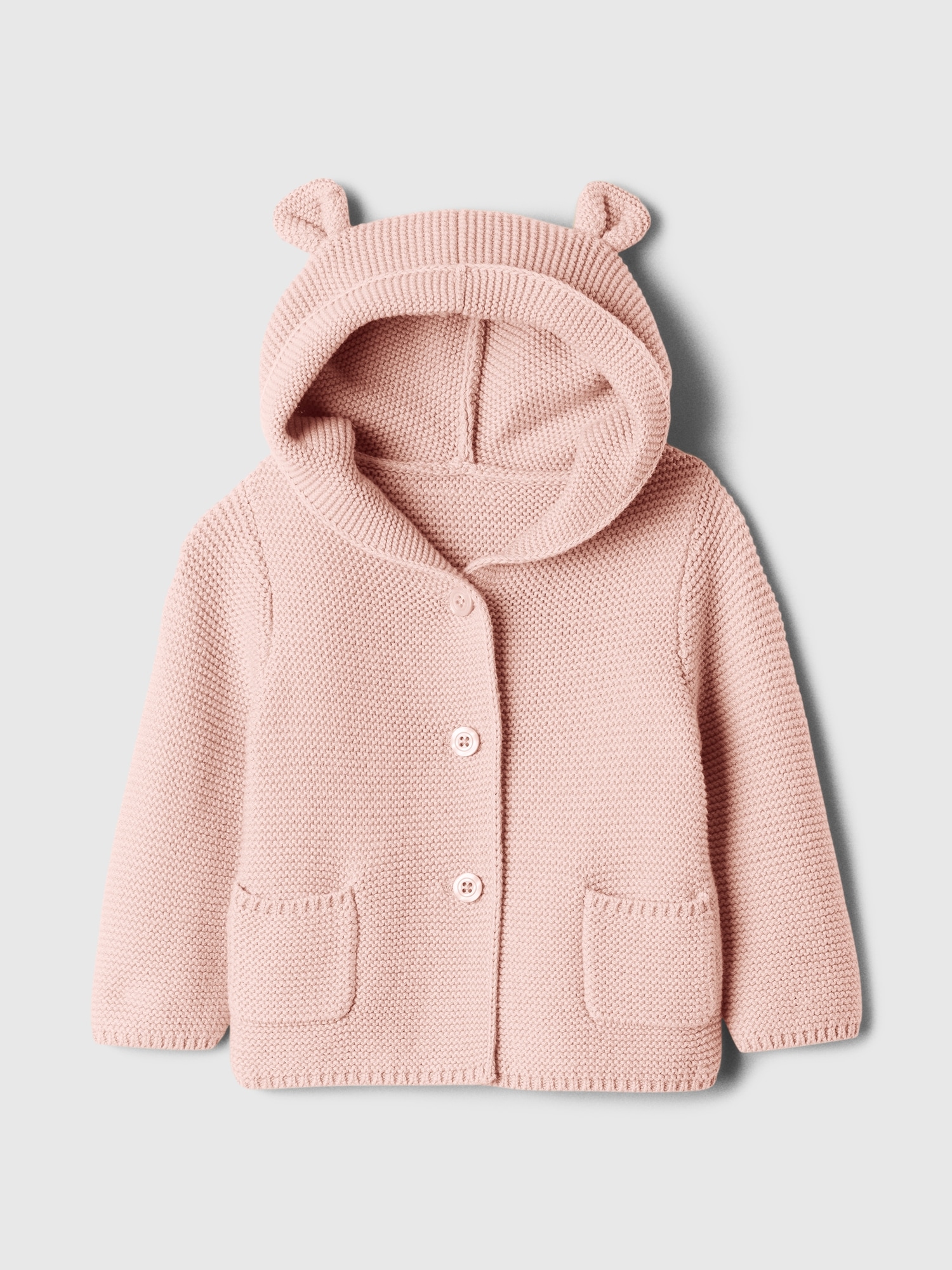 Baby Bear Garter Cardigan - Pink