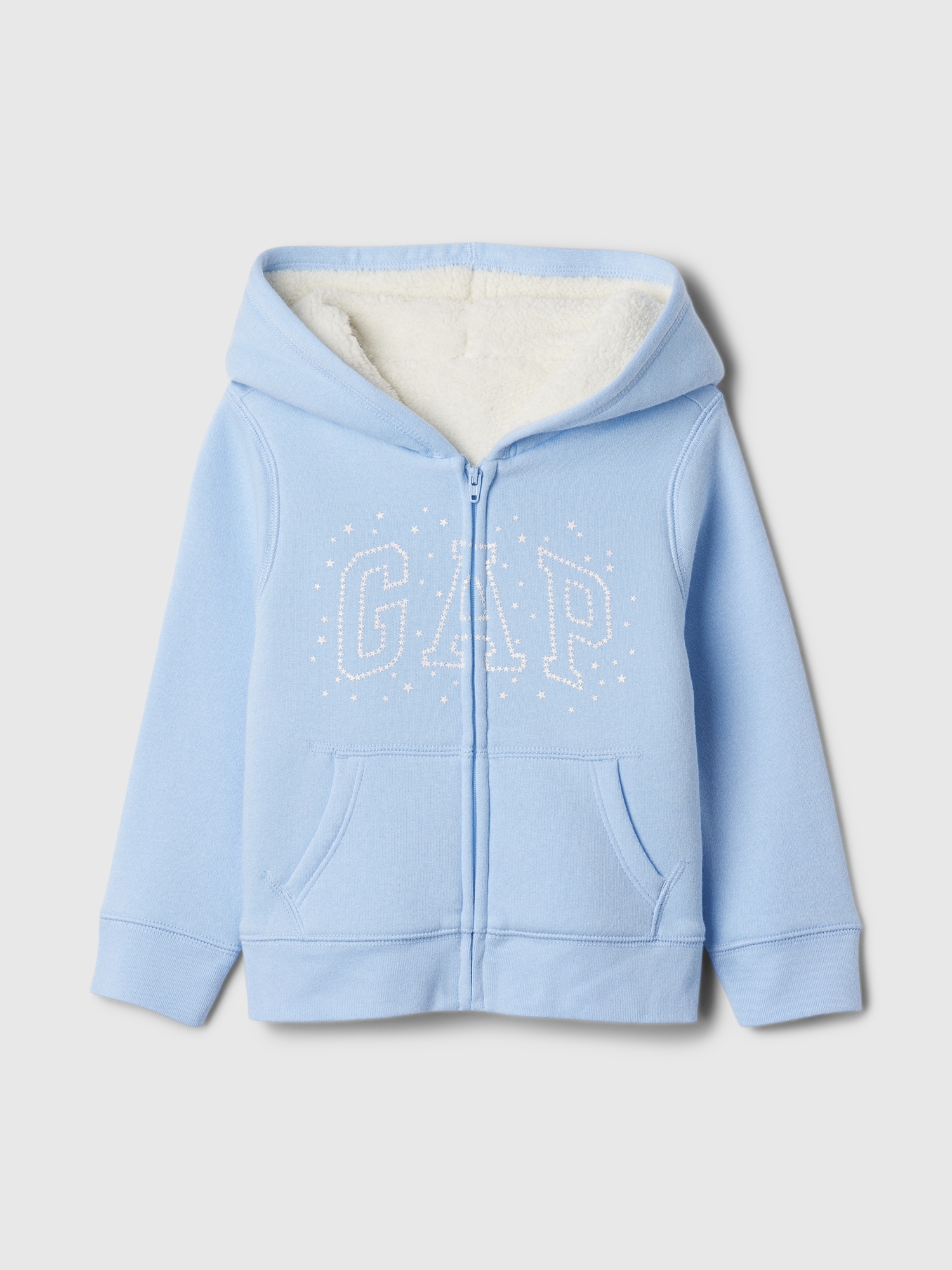 babyGap Logo Sherpa-Lined Zip Hoodie