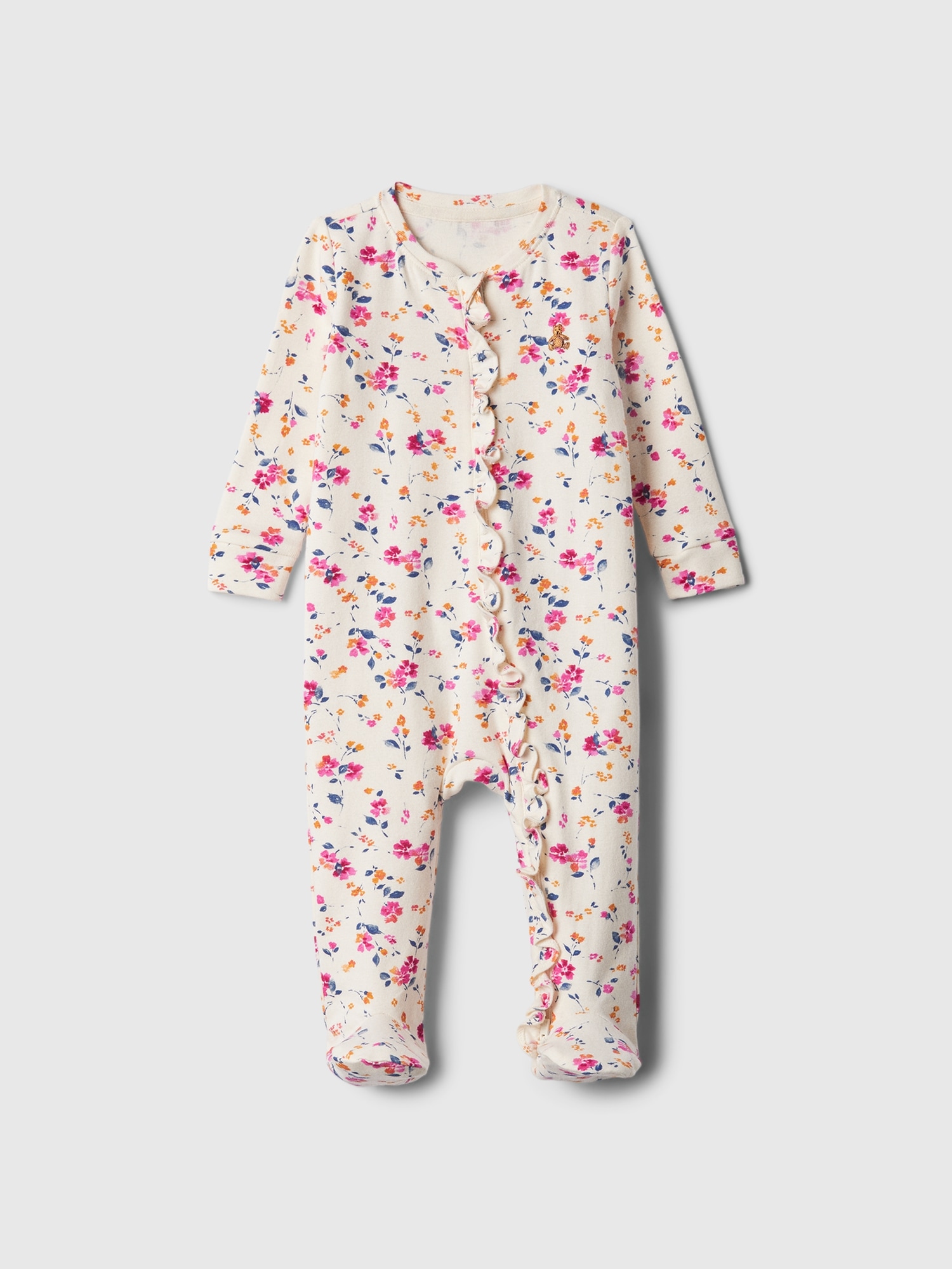 Baby Print Two-Way Zip One-Piece