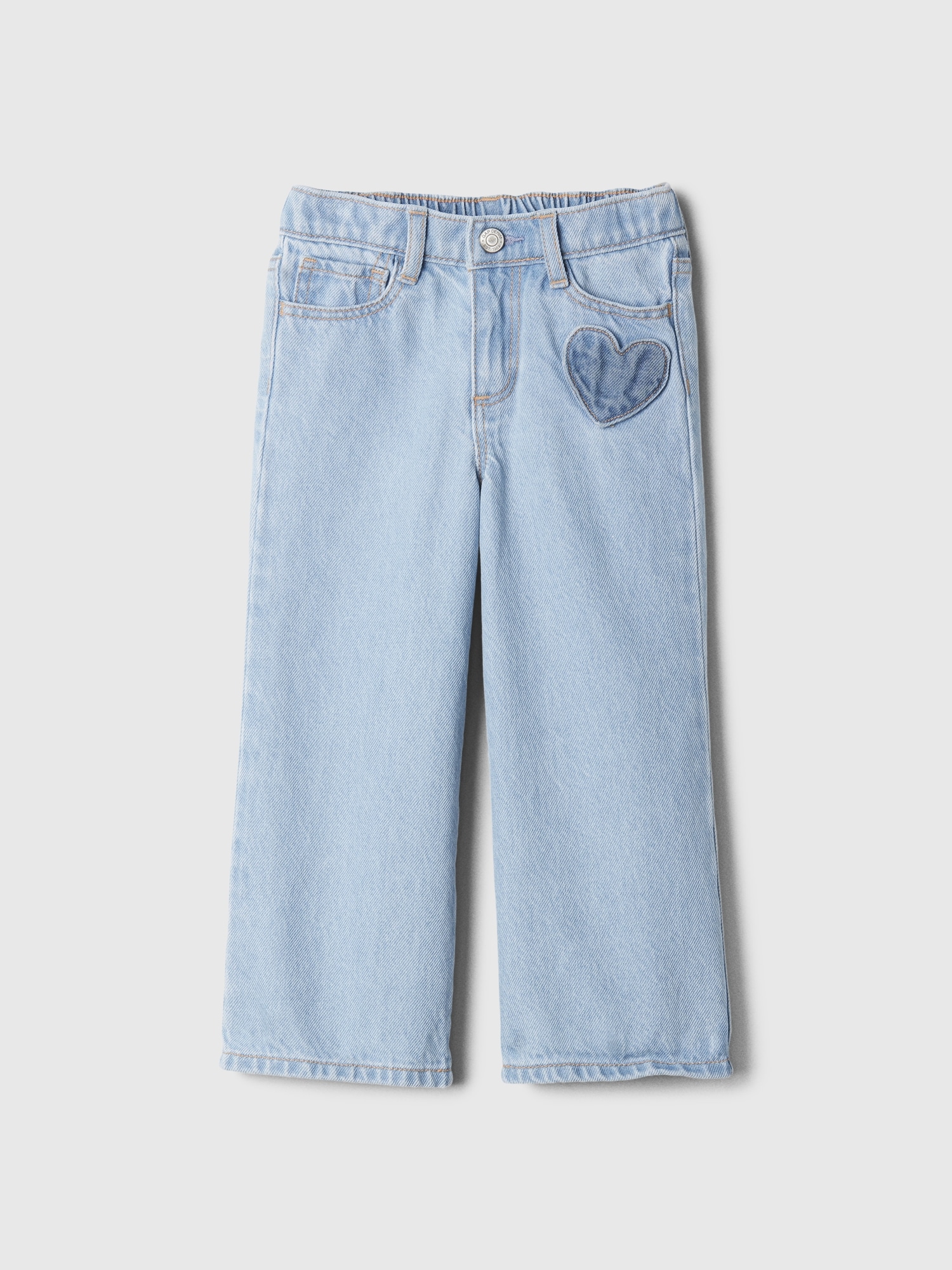 babyGap Heart Wide-Leg Pull-On Jeans