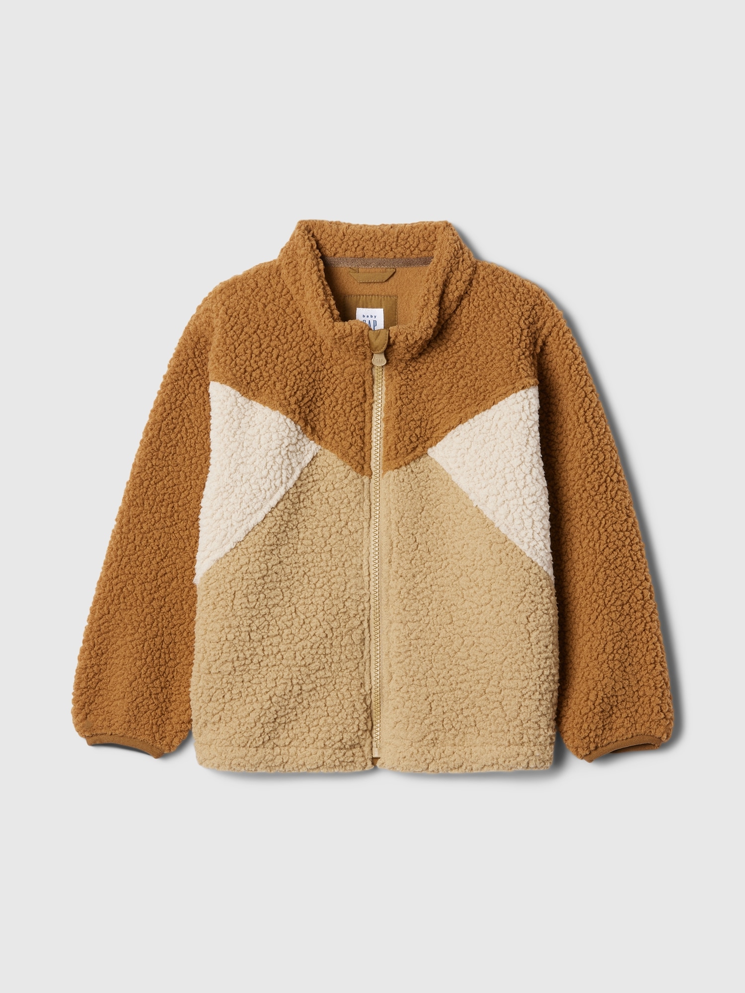 babyGap Sherpa Colorblock Jacket - Brown