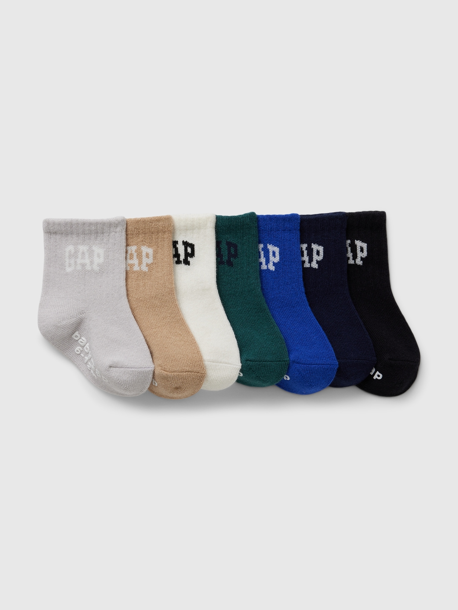 babyGap Logo Crew Socks (7-Pack)