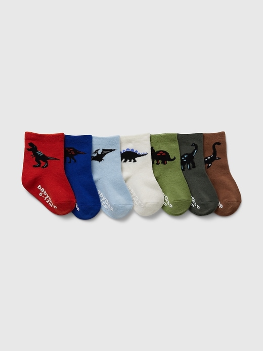 View large product image 1 of 1. babyGap Dino Crew Socks (7-Pack)