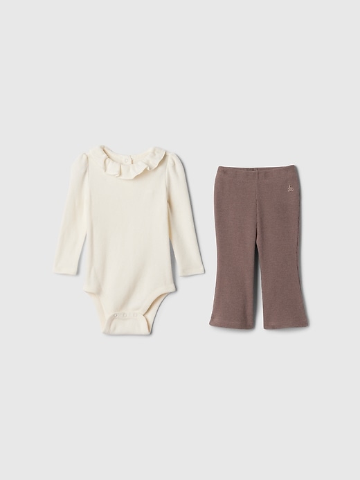 Image number 1 showing, Baby Waffle-Knit Two-Piece Outfit Set