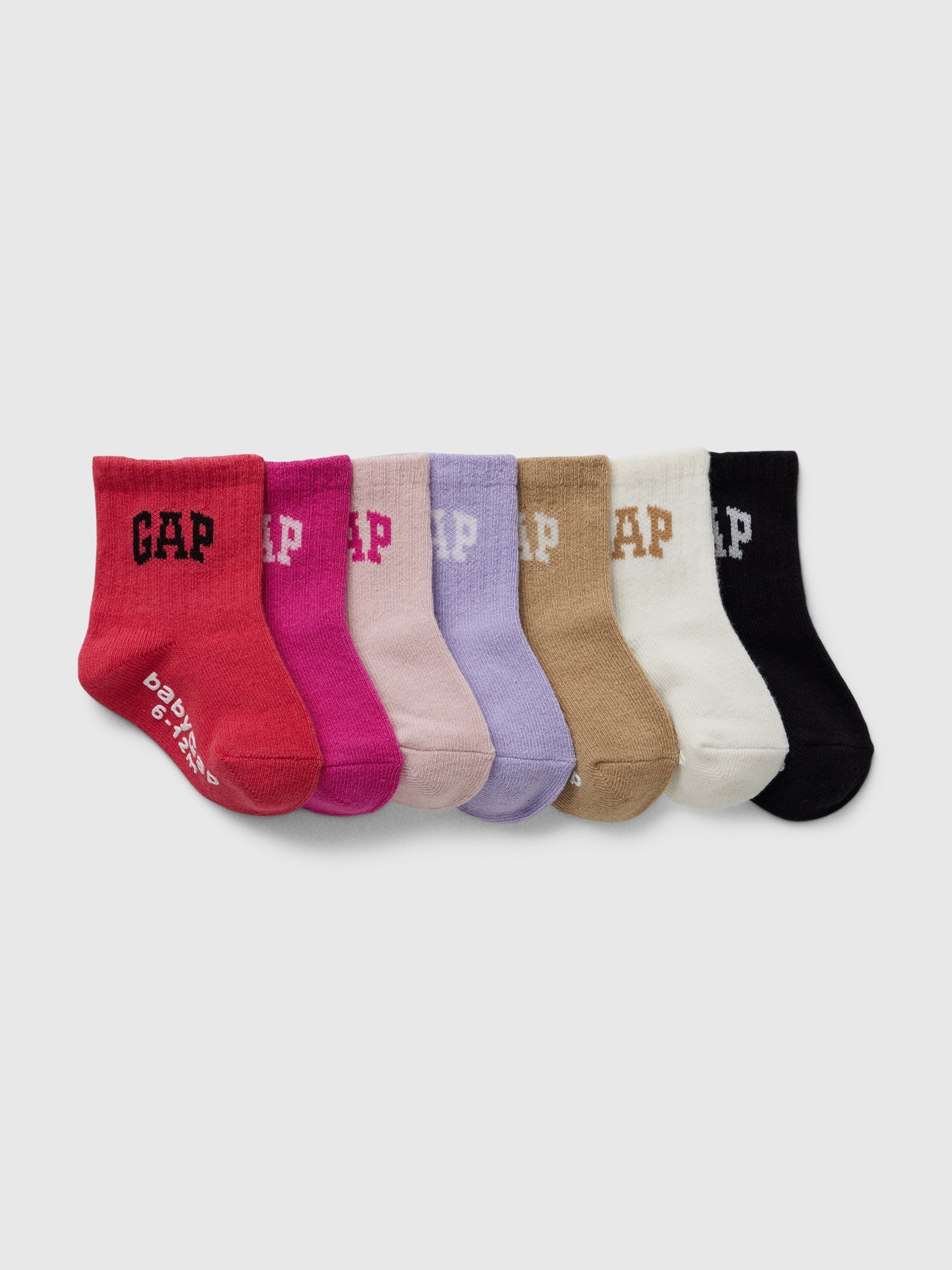 babyGap Logo Crew Socks (7-Pack)