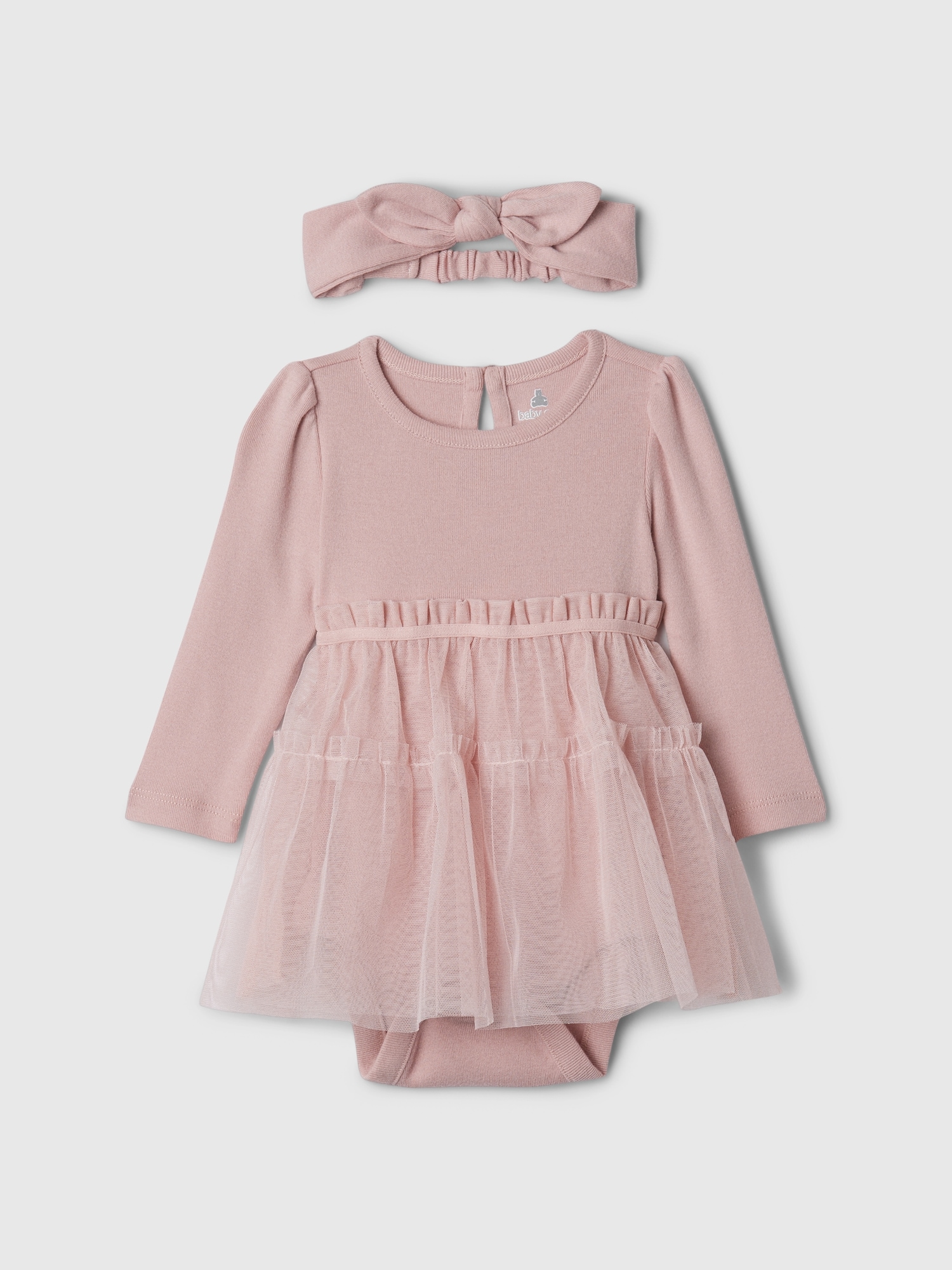 Baby Tulle Bodysuit Two-Piece Outfit Set