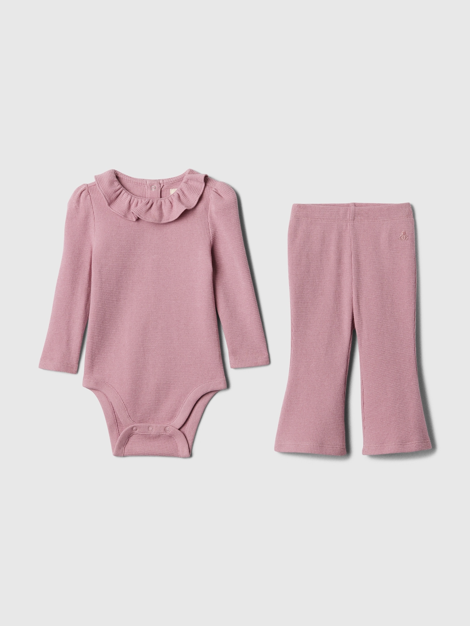 Baby Waffle-Knit Two-Piece Outfit Set