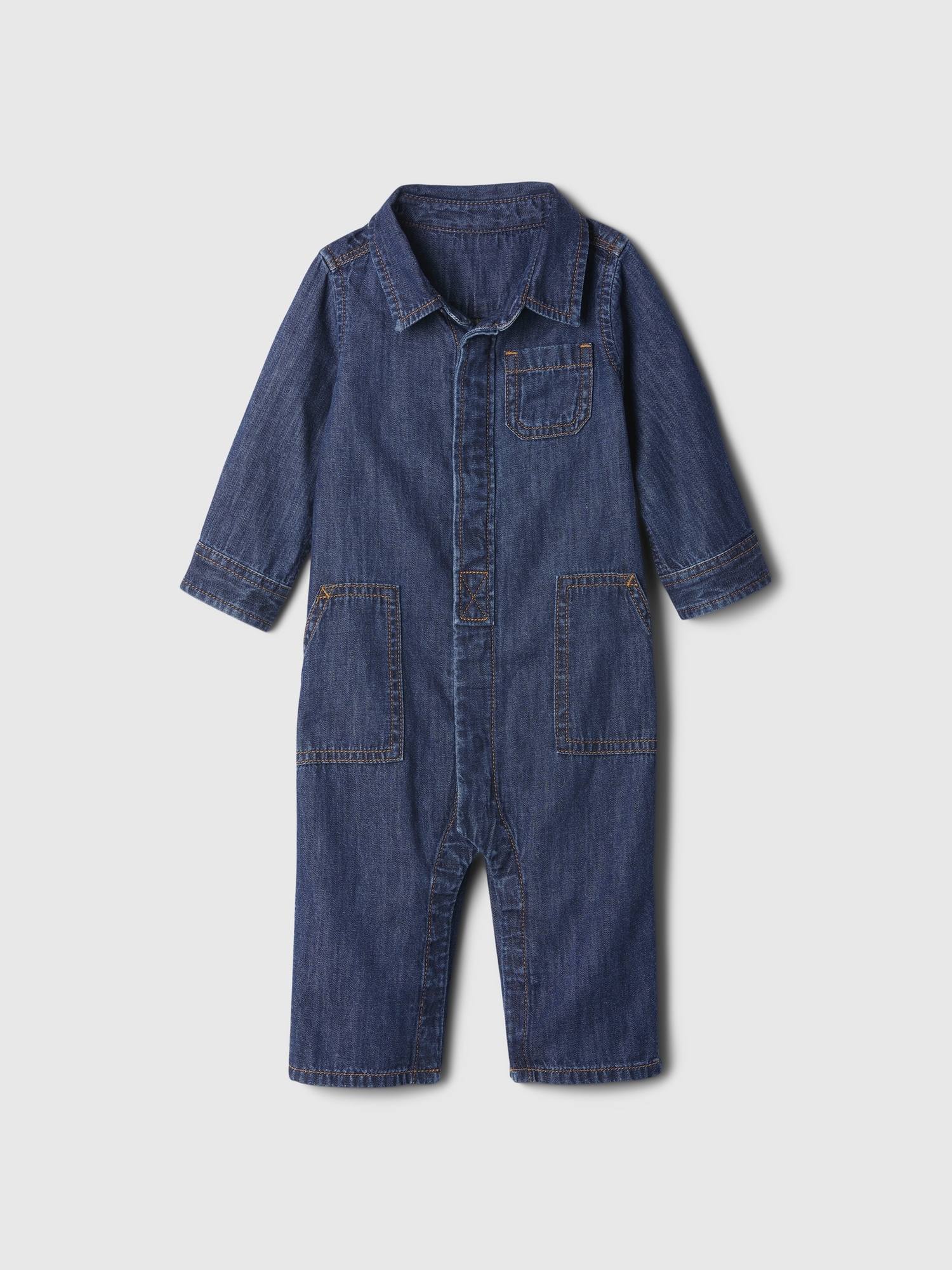 Baby Denim Utility One-Piece