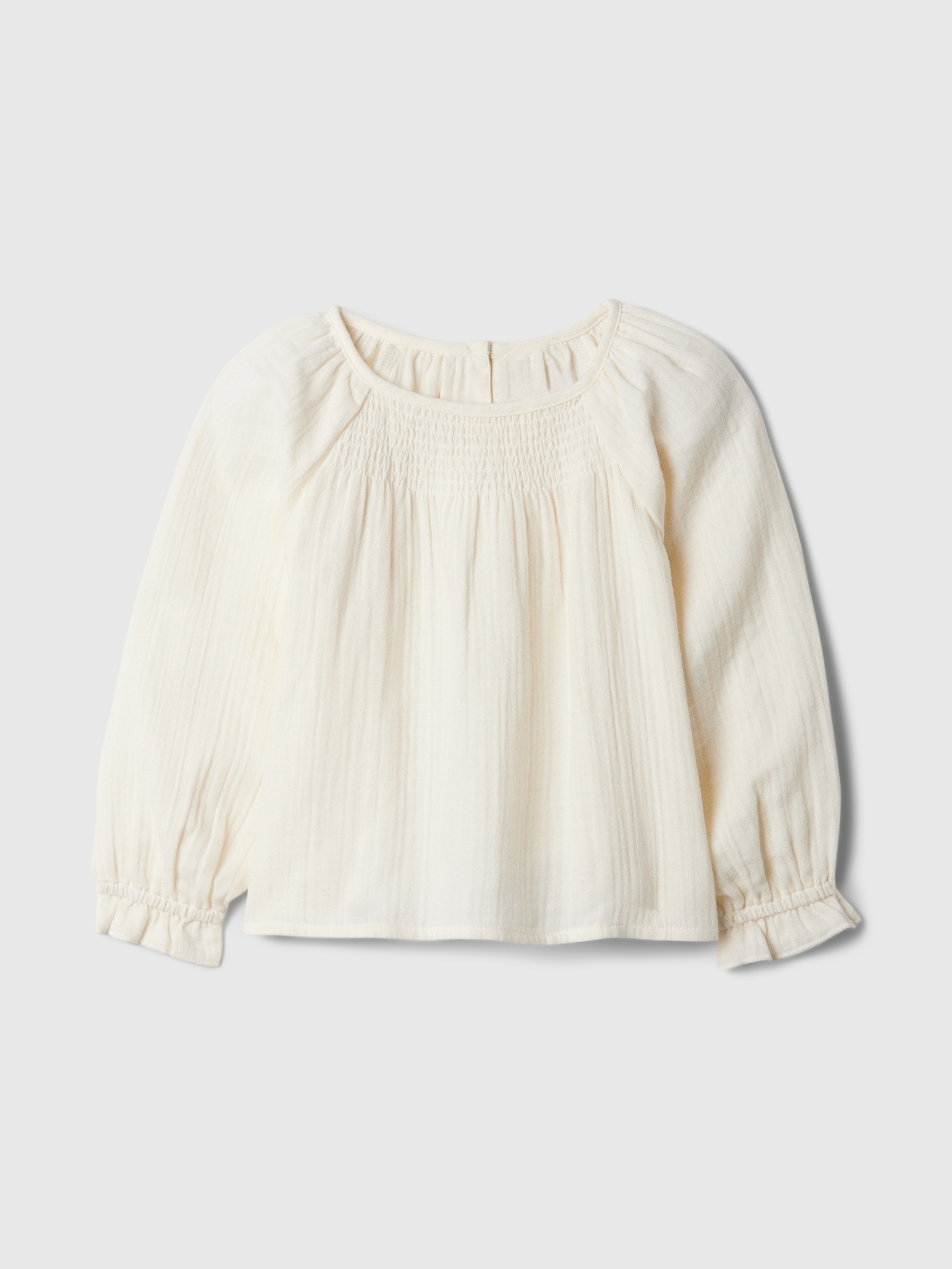 babyGap Gauze Smocked Puff Sleeve Top