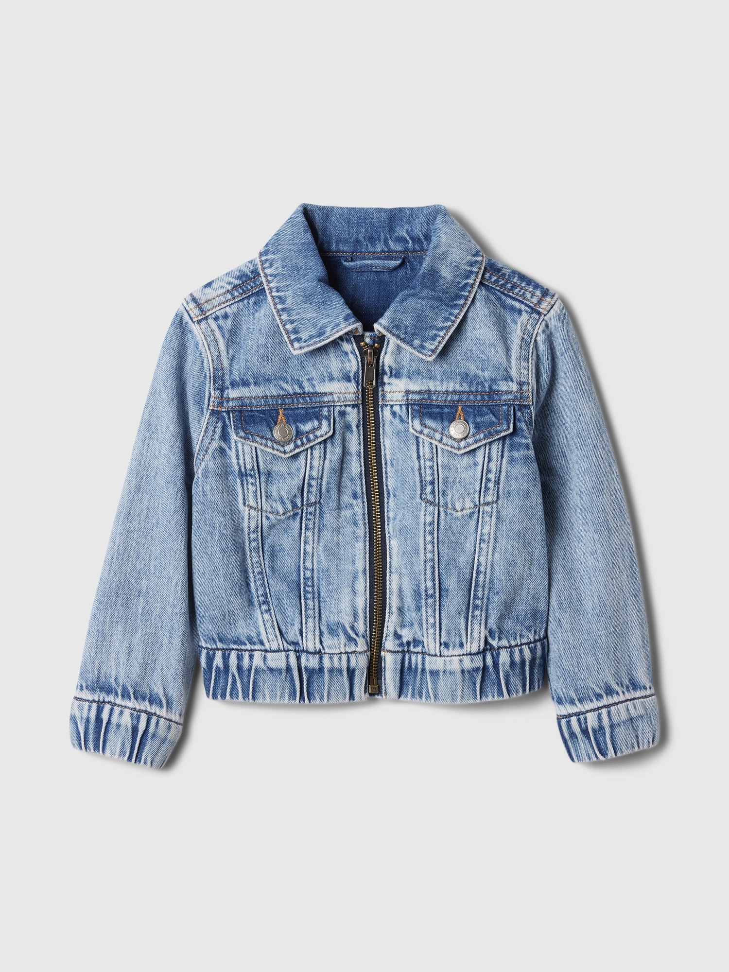 babyGap Icon Denim Bomber Jacket