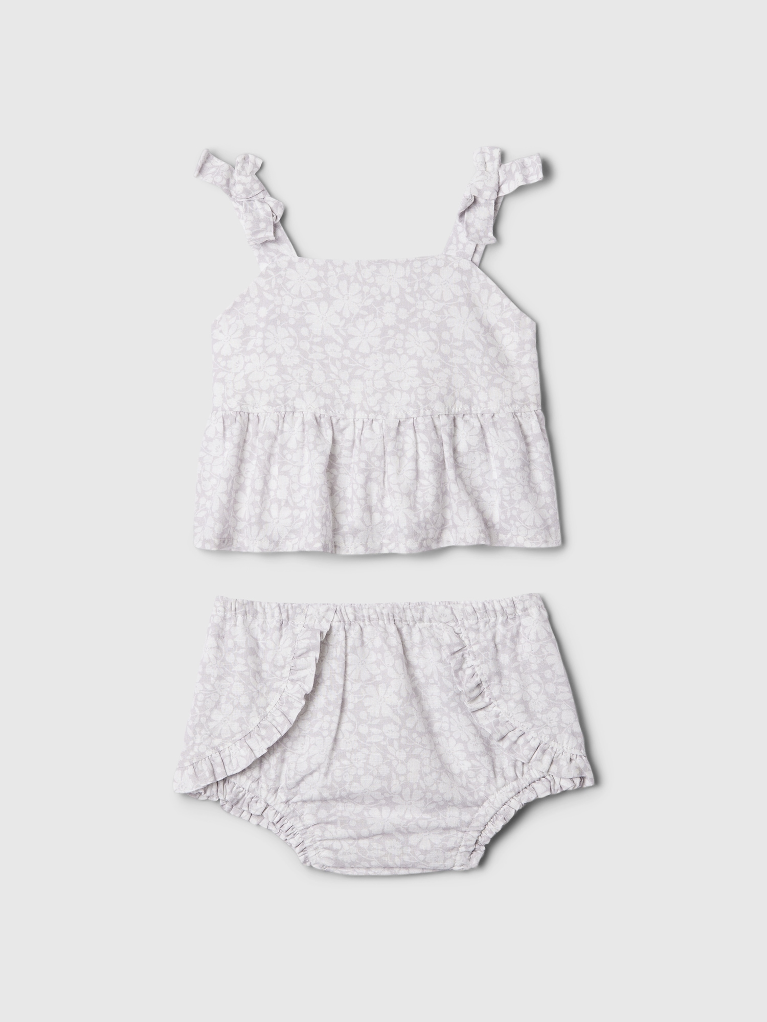 Baby Linen-Blend Two-Piece Outfit Set