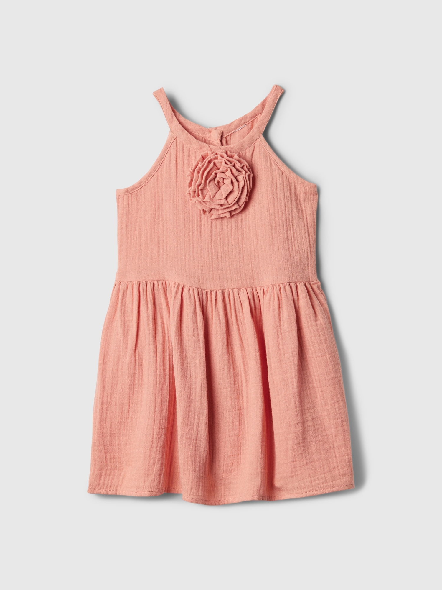 babyGap Gauze Sleeveless Rosette Dress