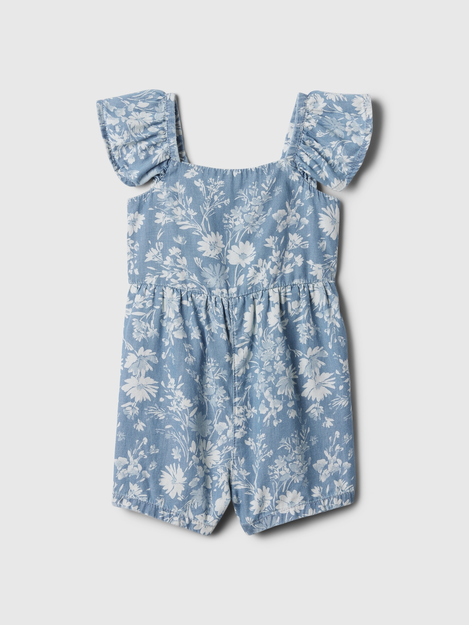 babyGap Chambray Flutter Romper - Blue