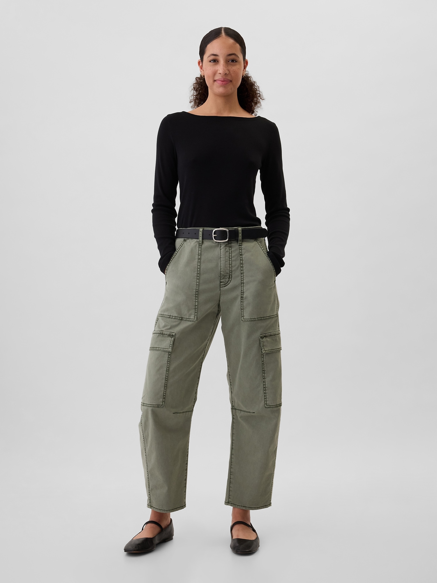 High Rise Barrel Cargo Khakis