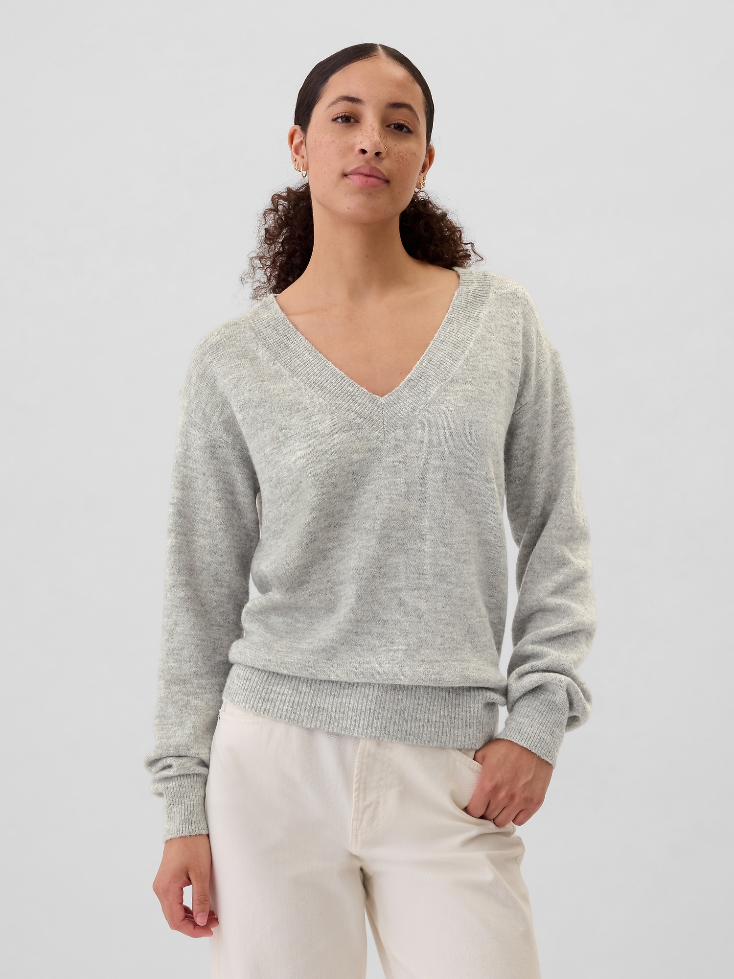 Relaxed V-Neck Sweater