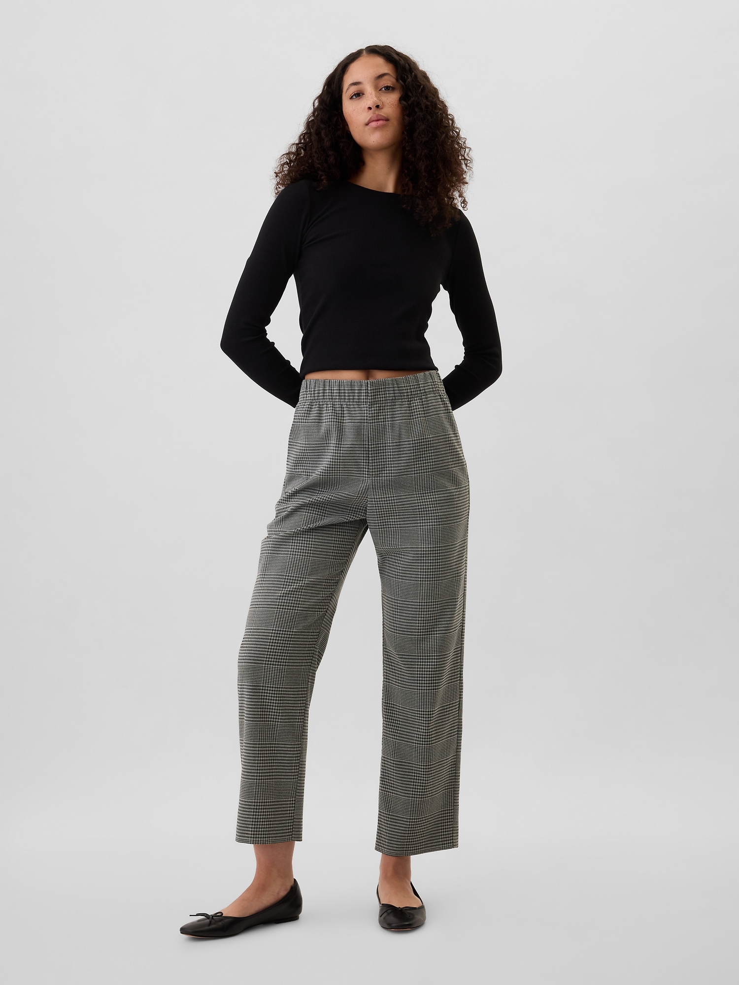 Recycled Mid Rise Easy Straight Leg Pants