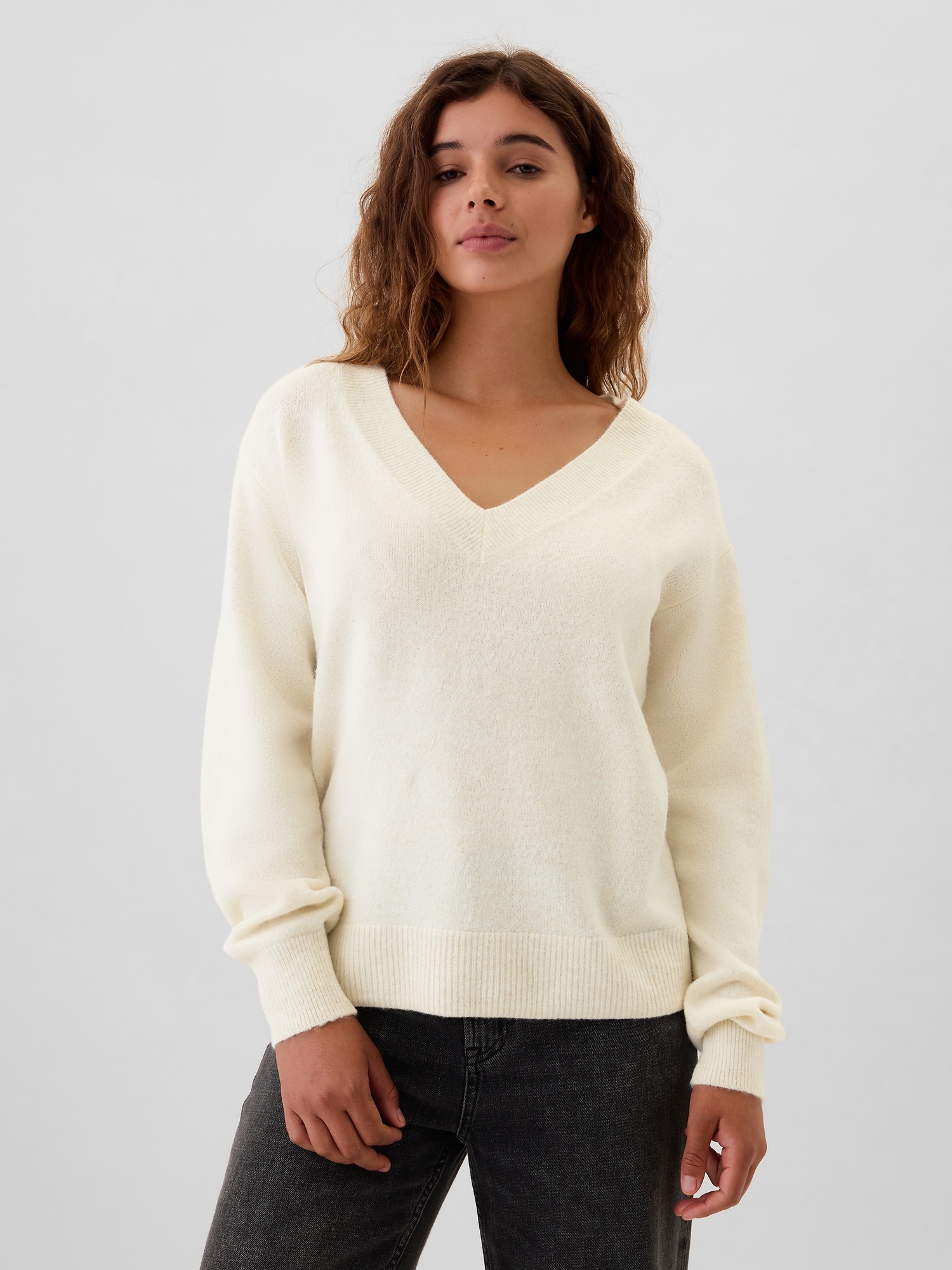 Relaxed V-Neck Sweater