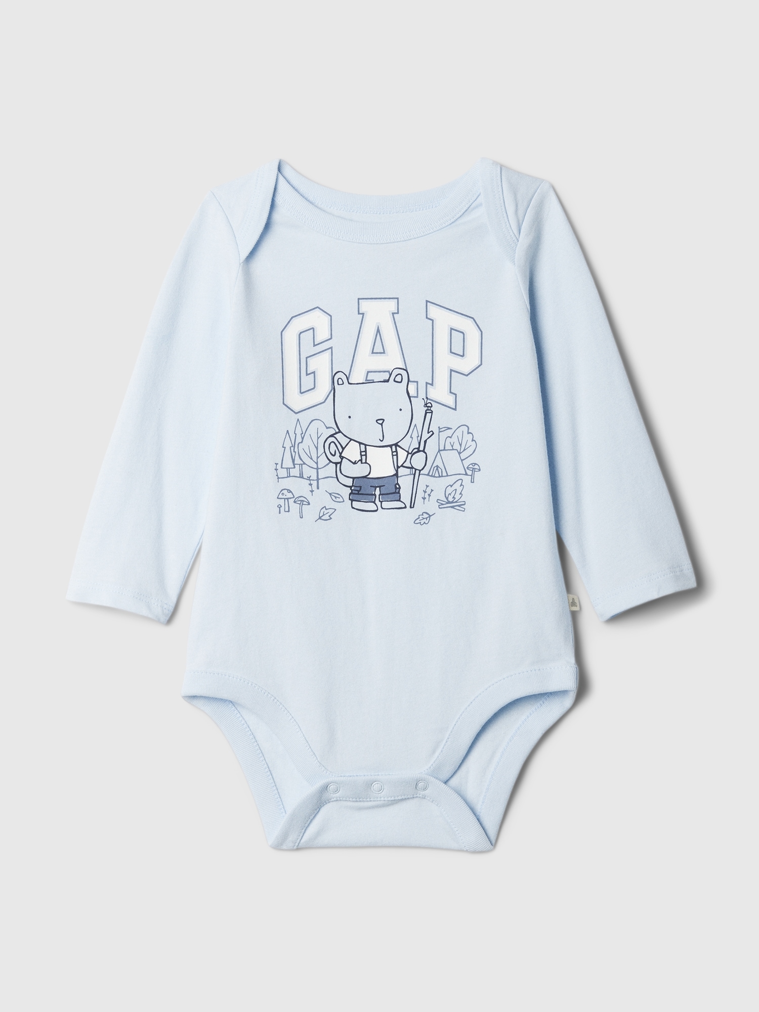 Baby Gap Logo Graphic Bodysuit - Blue