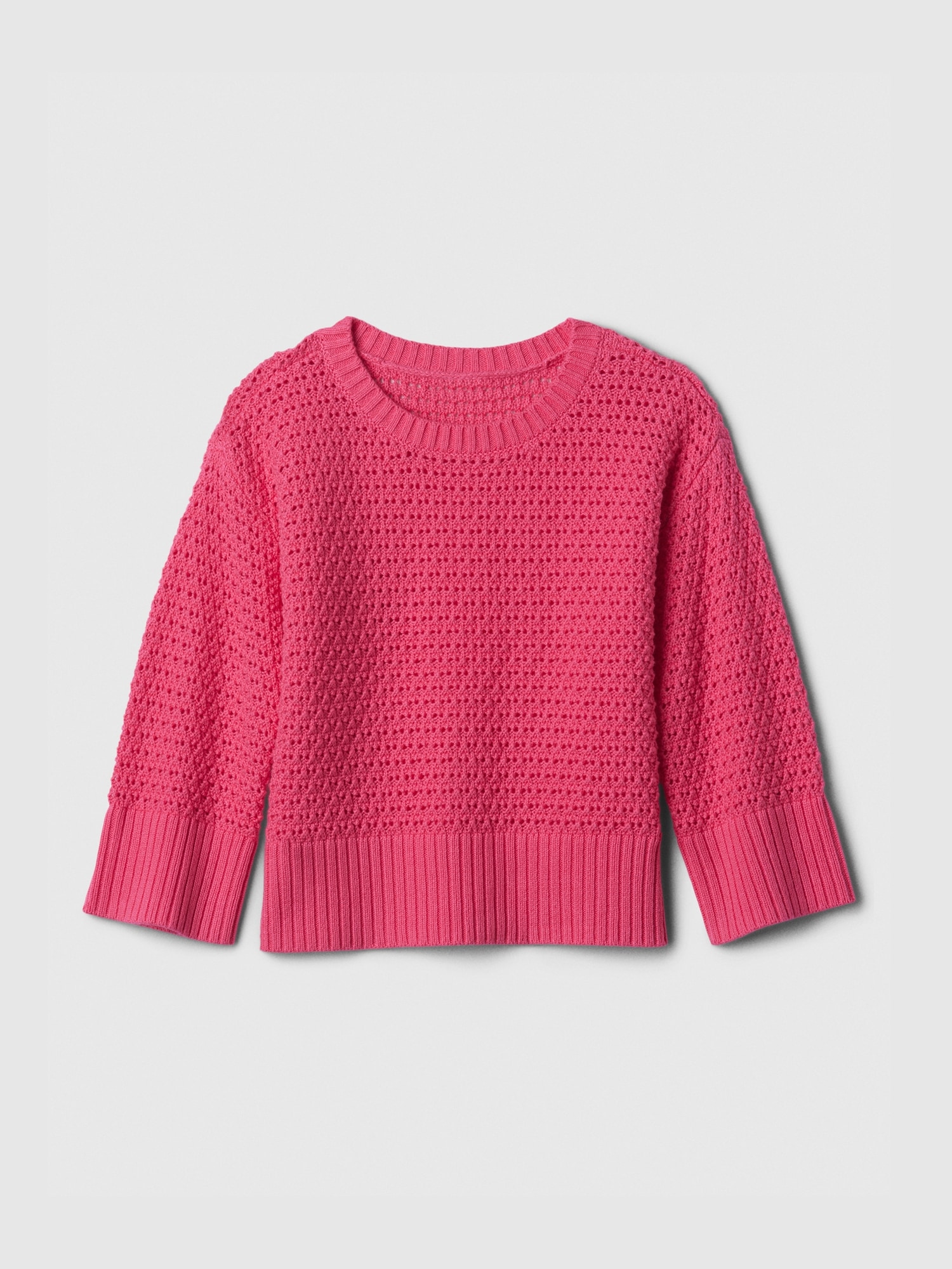 babyGap 24/7 Split-Hem Crochet Sweater