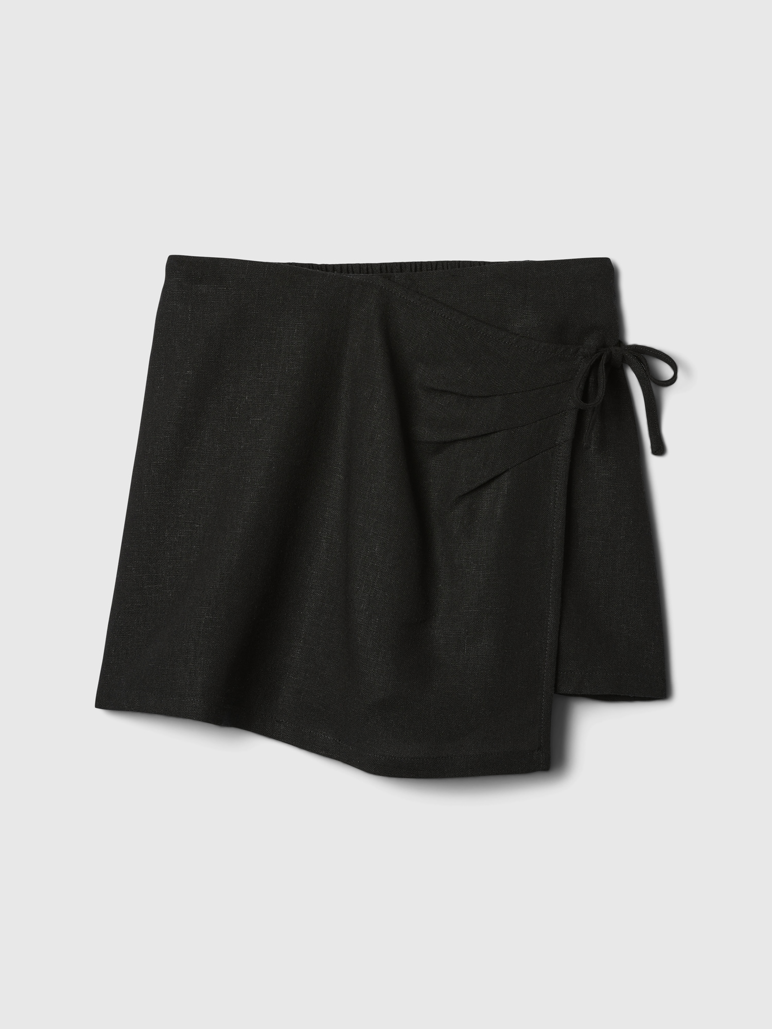 Kids Linen-Blend Wrap Skort