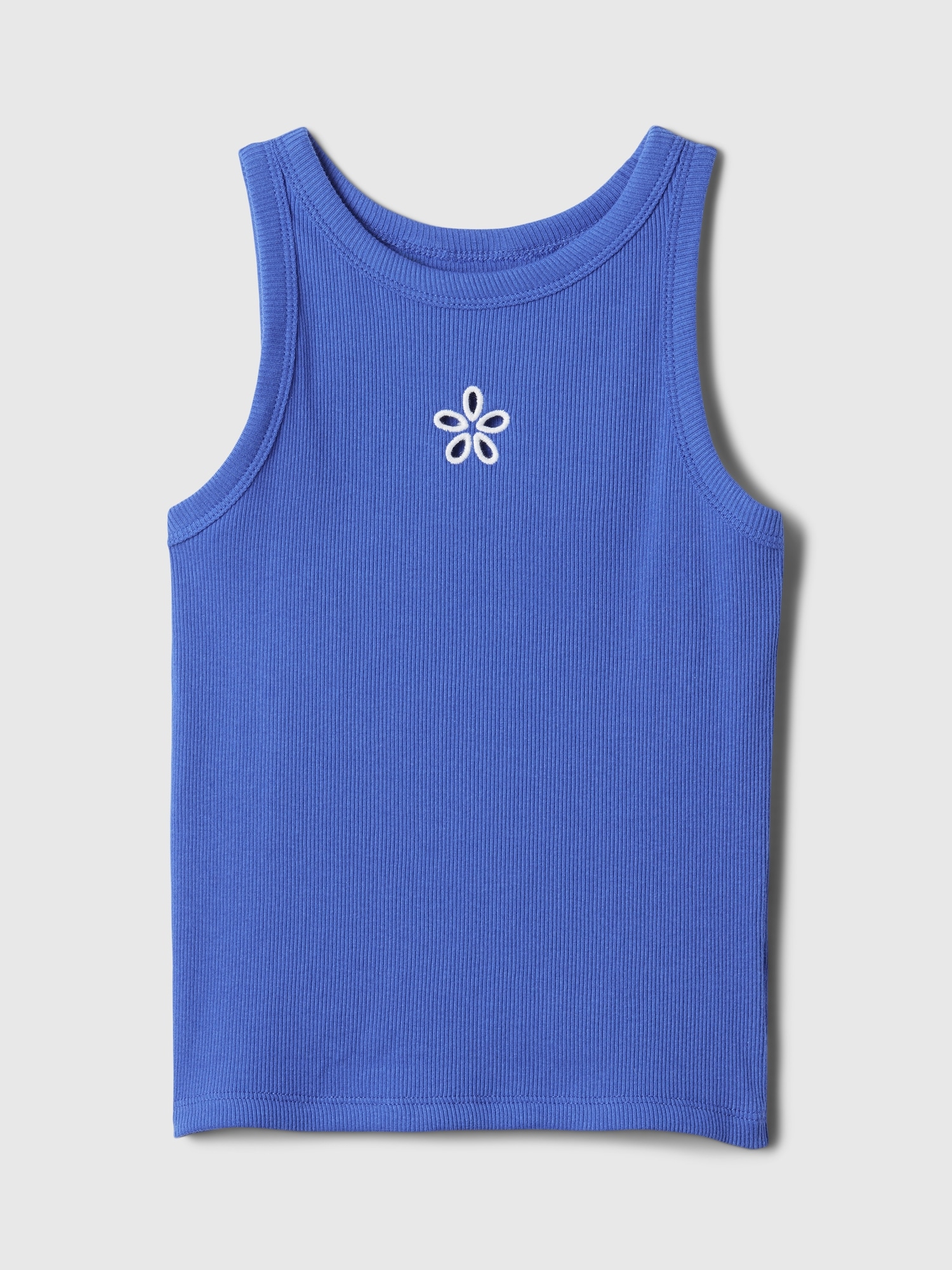 Kids Ribbed High Neck Tank