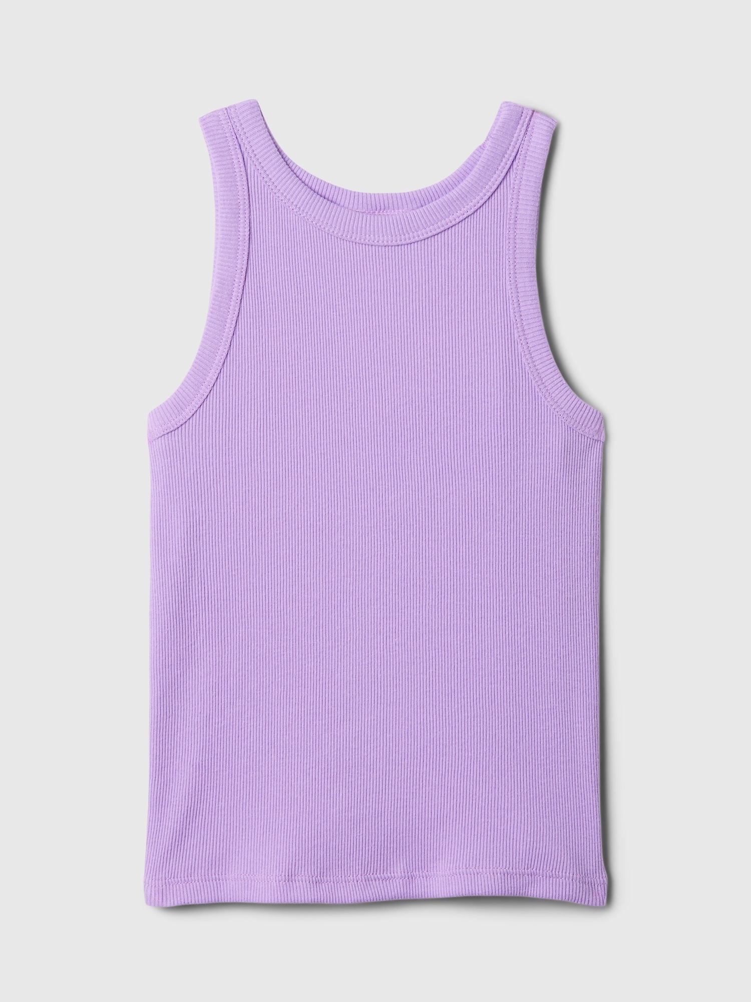 Kids Ribbed High Neck Tank