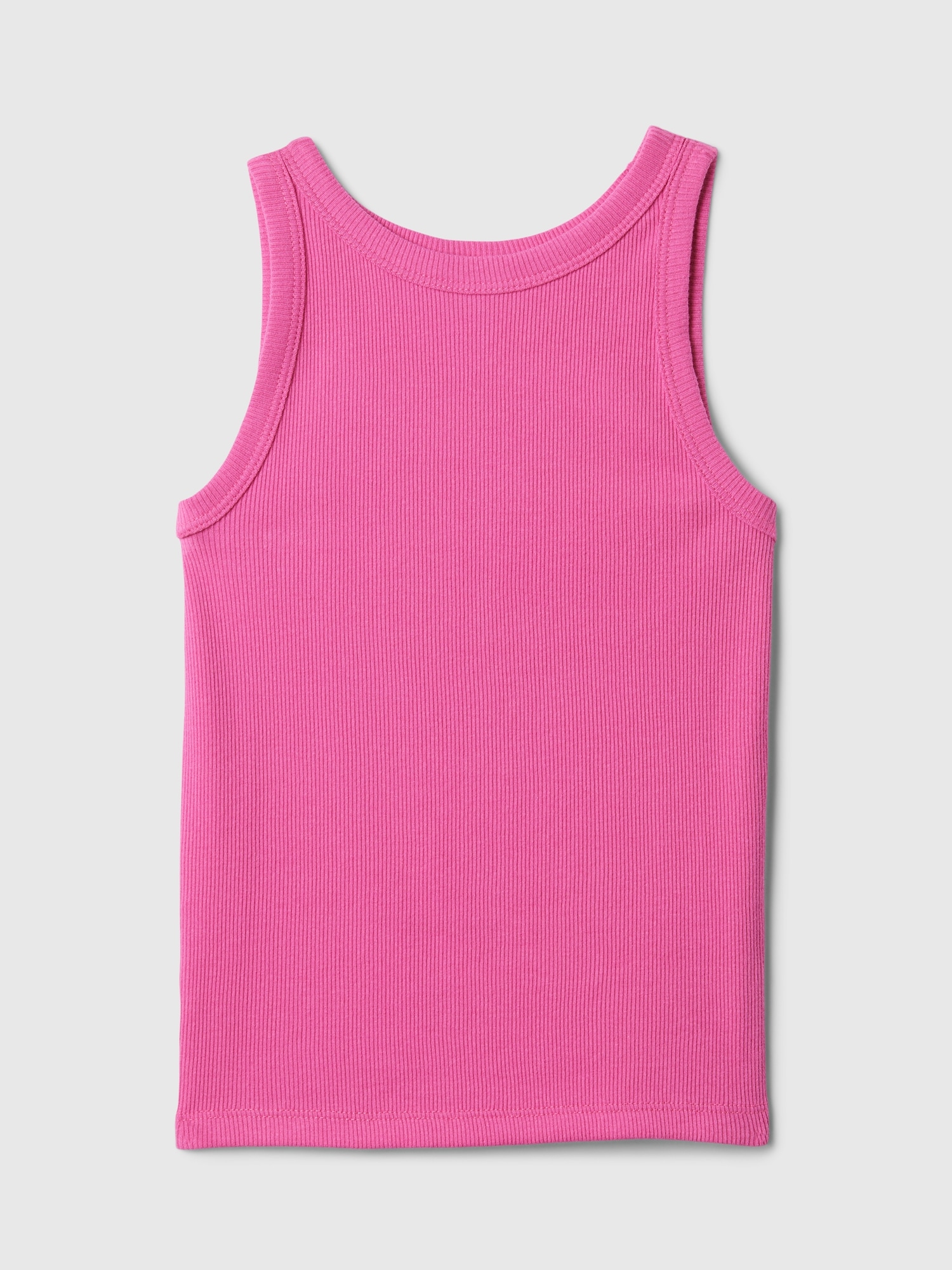 Kids Ribbed High Neck Tank