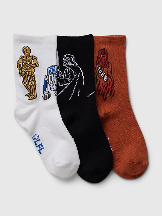 View large product image 1 of 1. GapKids &#124 Star Wars&#153 Crew Socks (3-Pack)