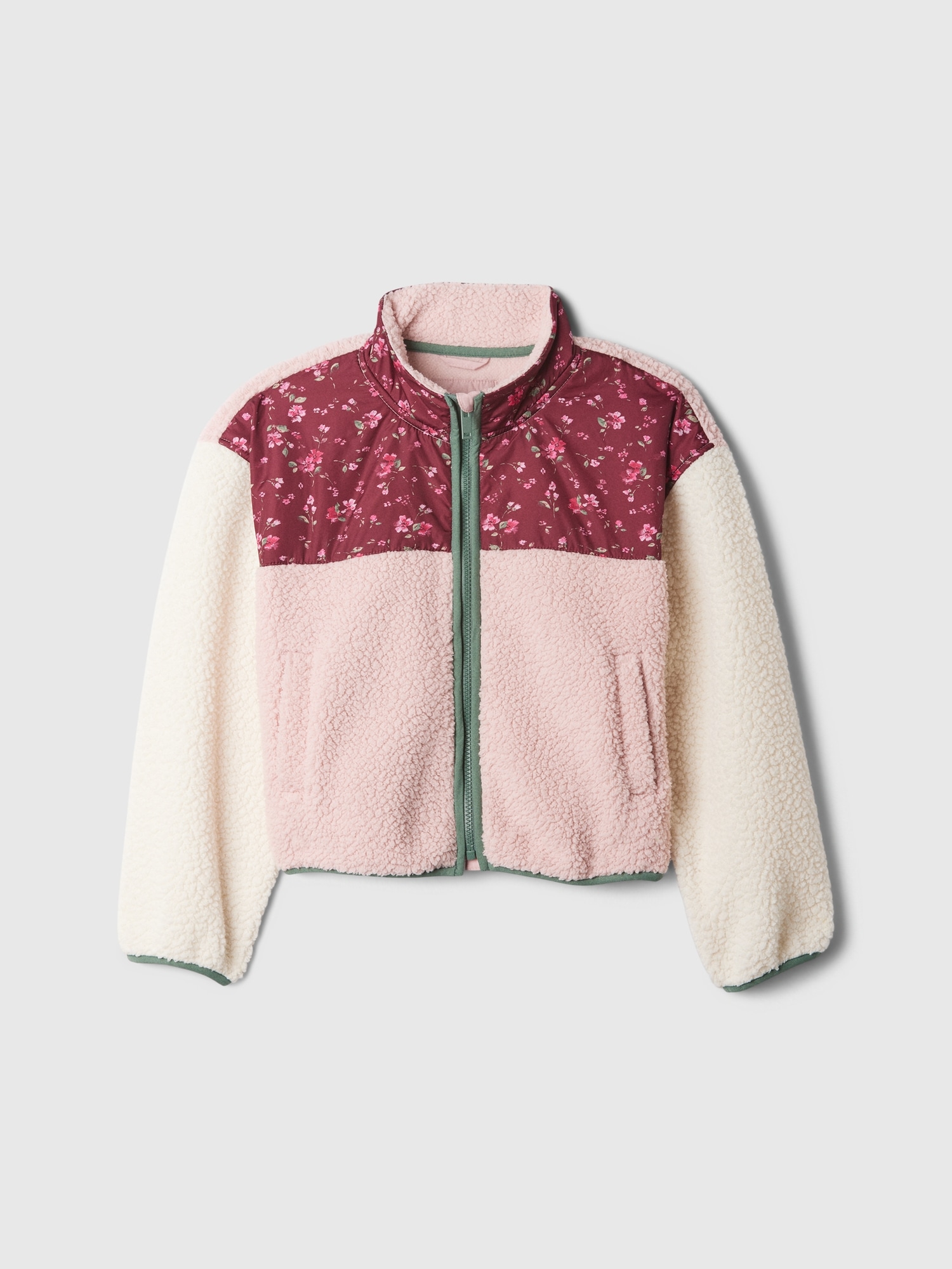 Kids Sherpa Colorblock Jacket