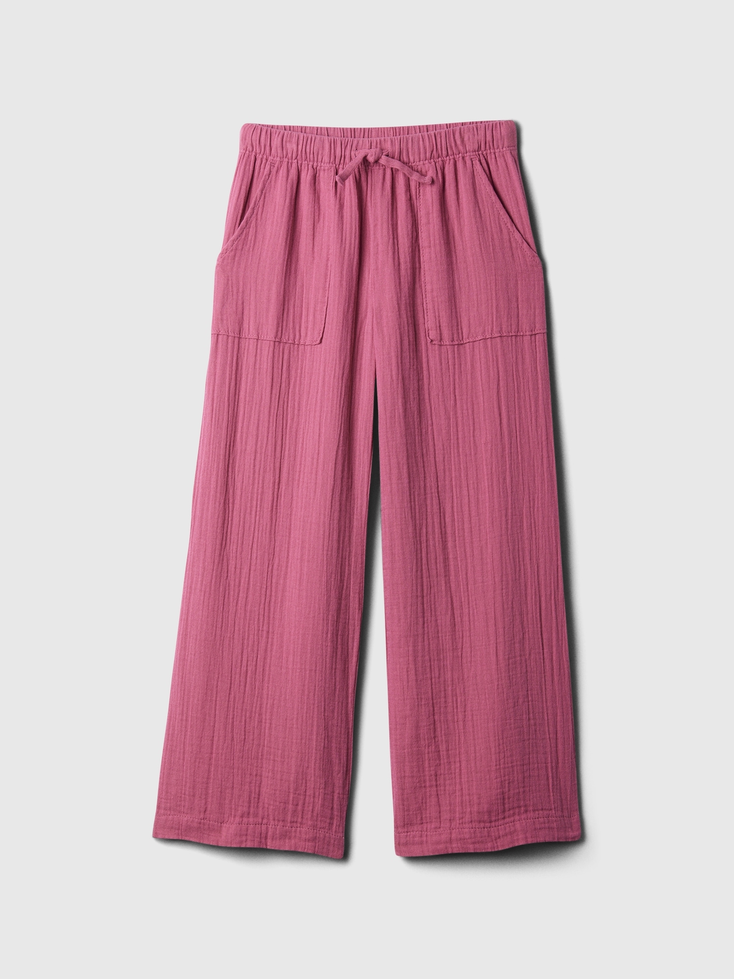 Kids Gauze Wide-Leg Pull-On Pants