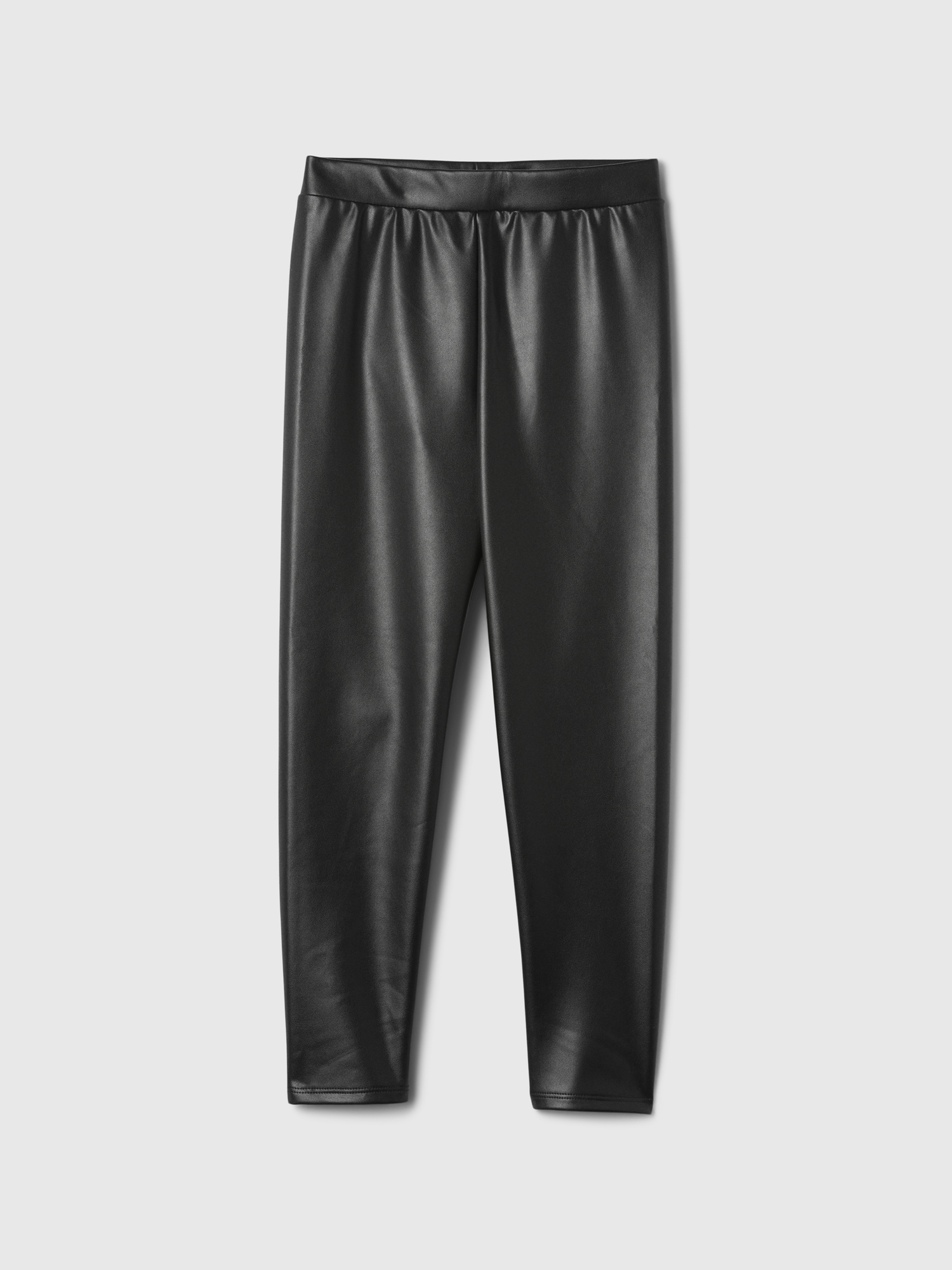 Kids Vegan-Leather Pull-On Leggings