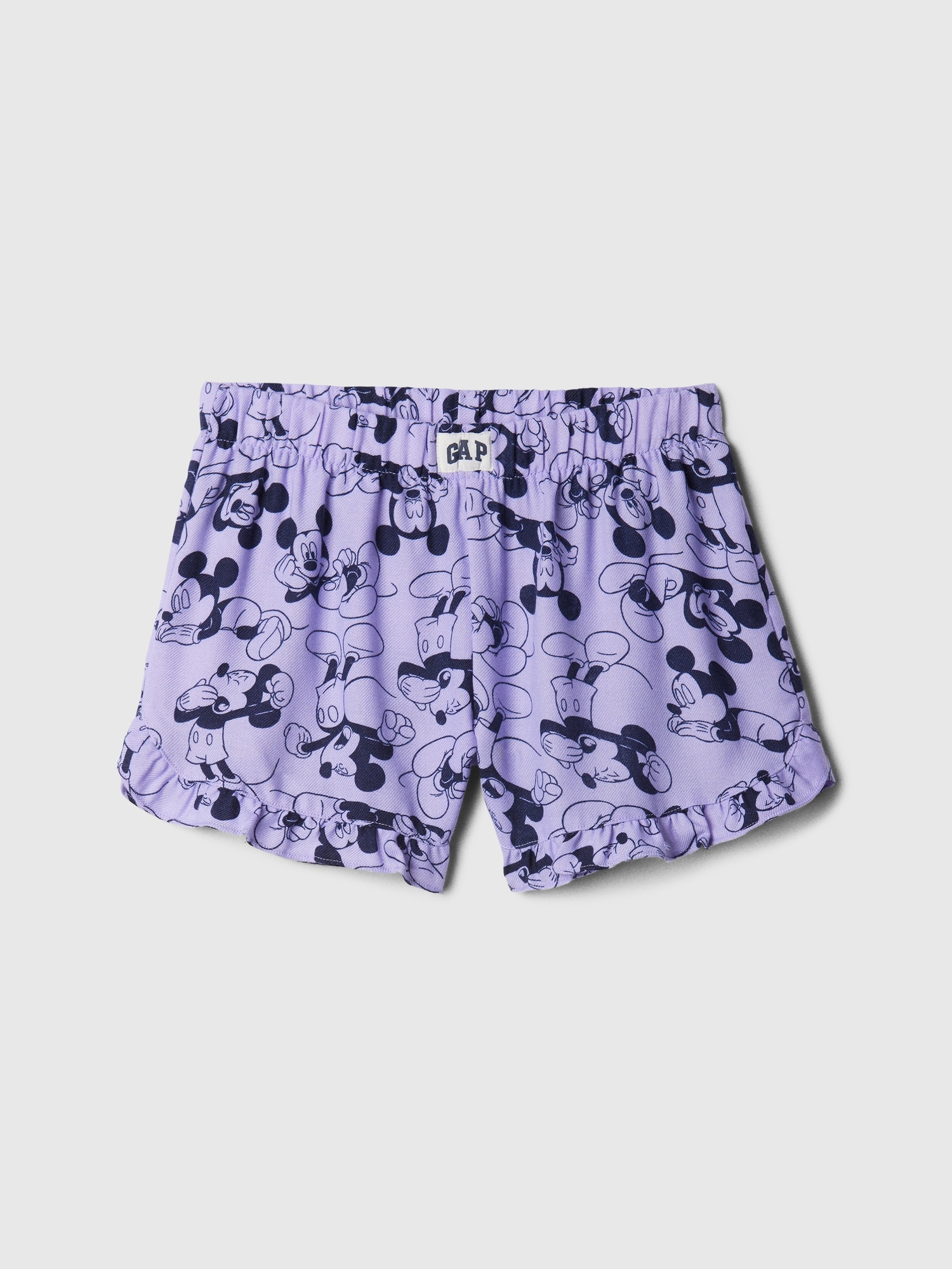 GapKids × Disney Mickey Mouse 100% Recycled Ruffle PJ Shorts - Purple