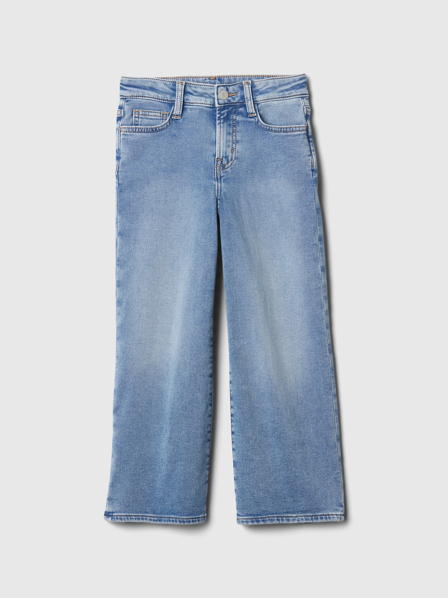 Kids High Rise SuperSoft Wide-Leg Ankle Jeans