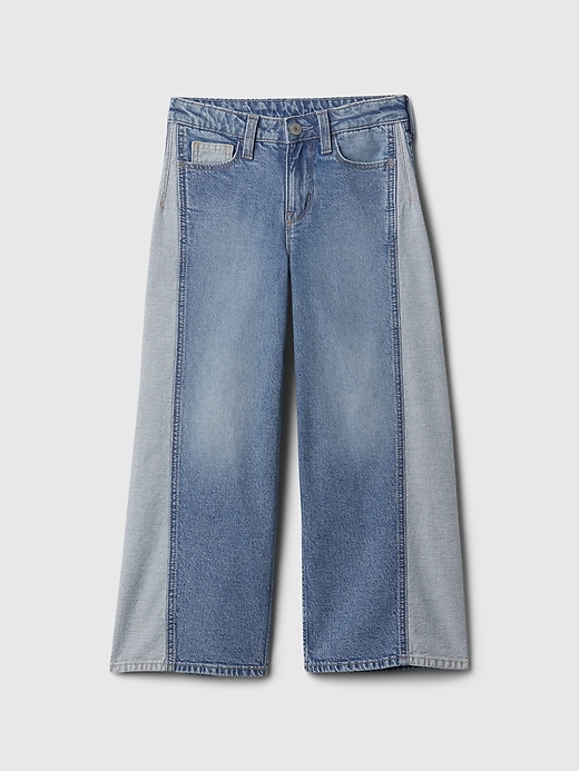 Image number 1 showing, Kids High Rise Wide-Leg Jeans