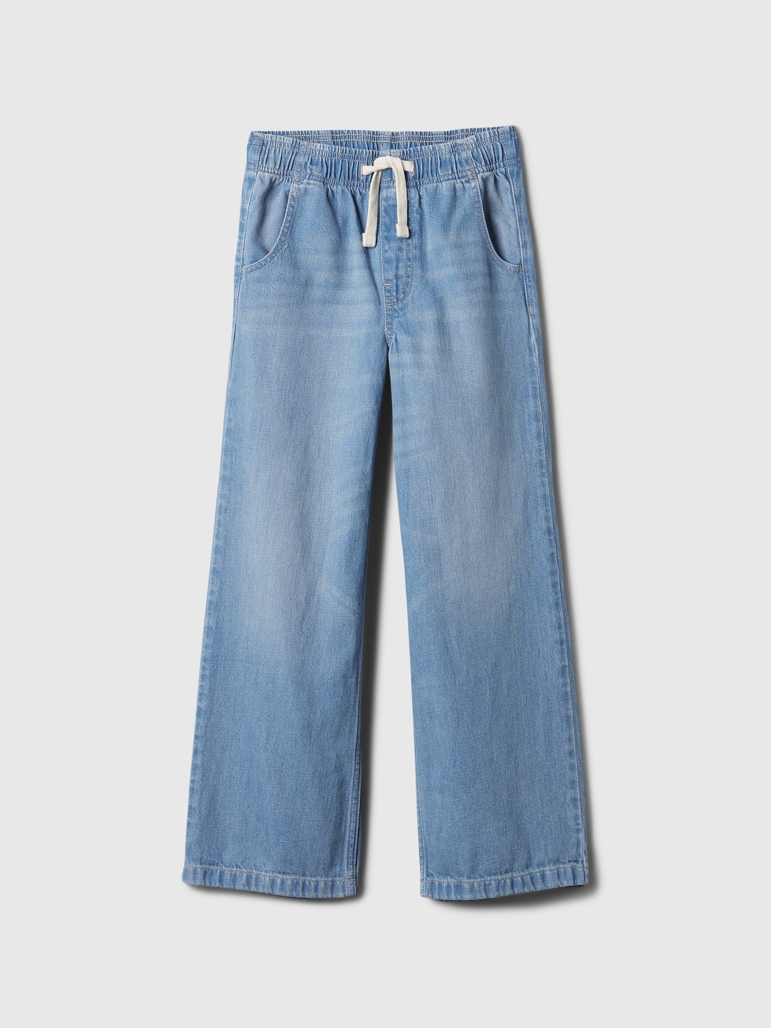 Kids High Rise Easy Wide-Leg Pull-On Jeans