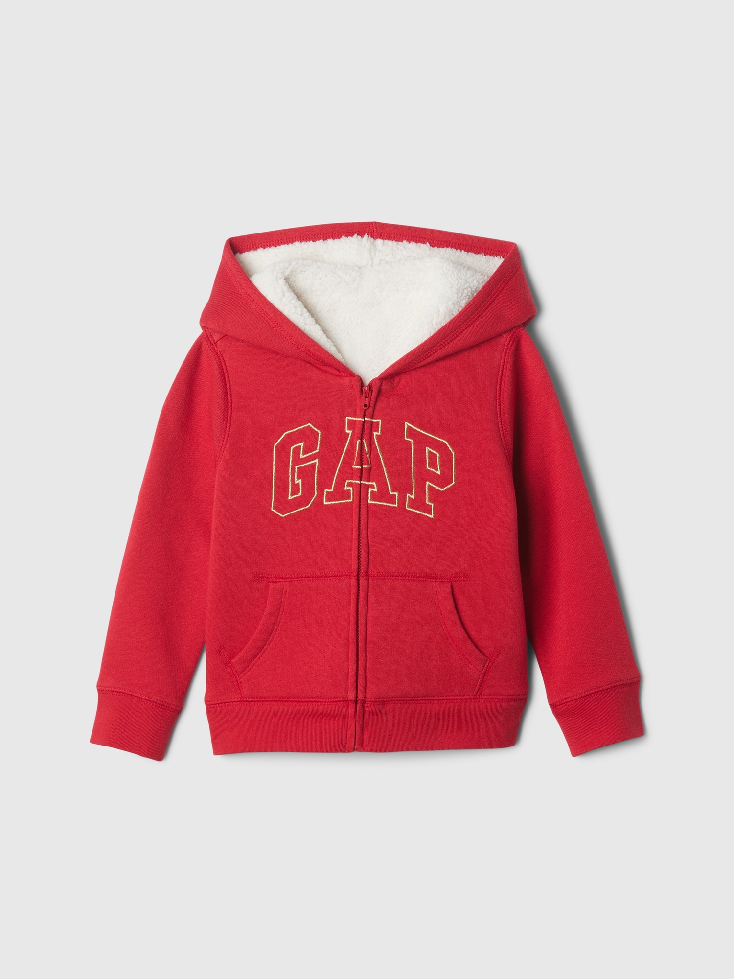 babyGap Logo Sherpa-Lined Zip Hoodie