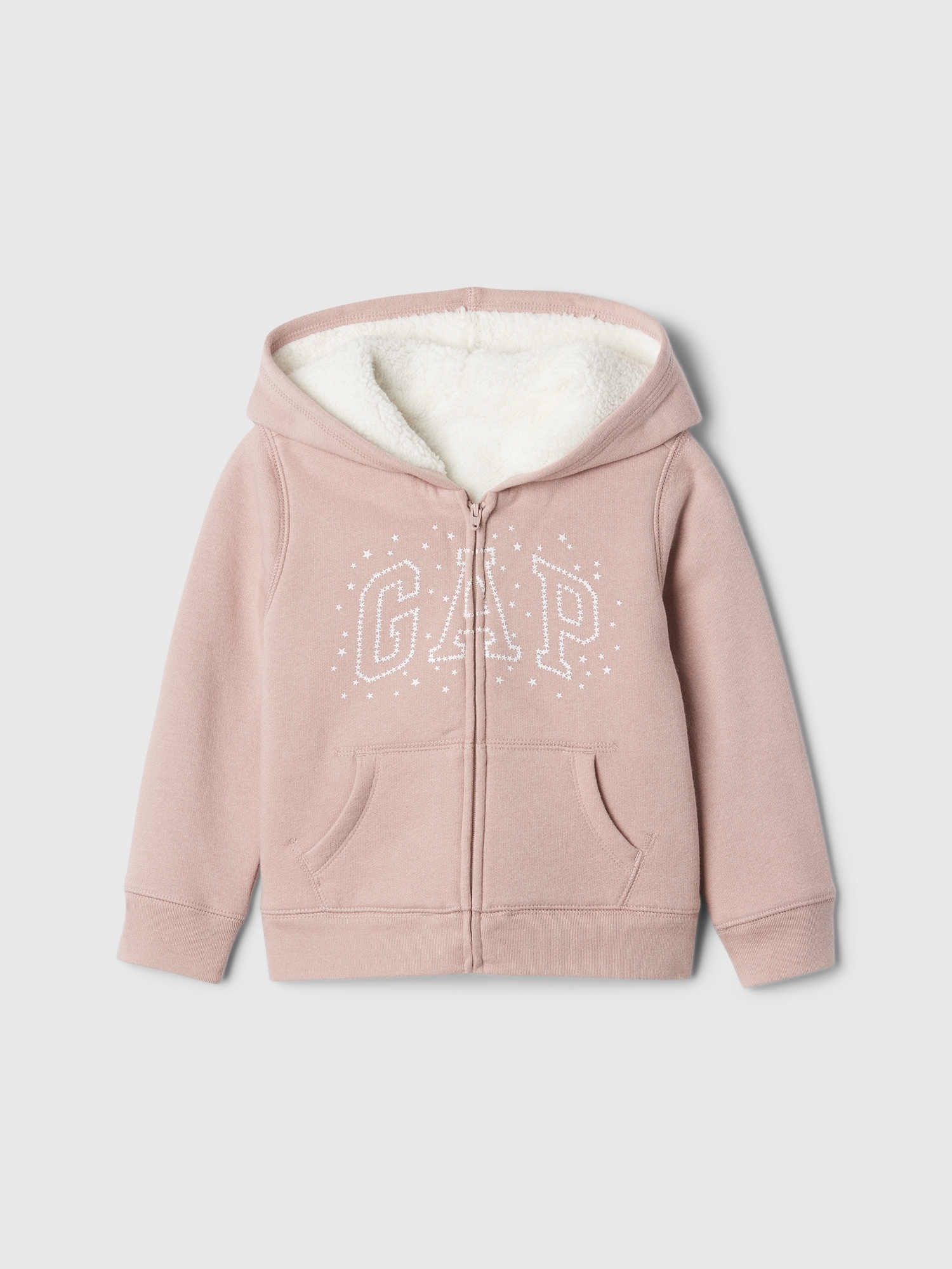 babyGap Logo Sherpa-Lined Zip Hoodie