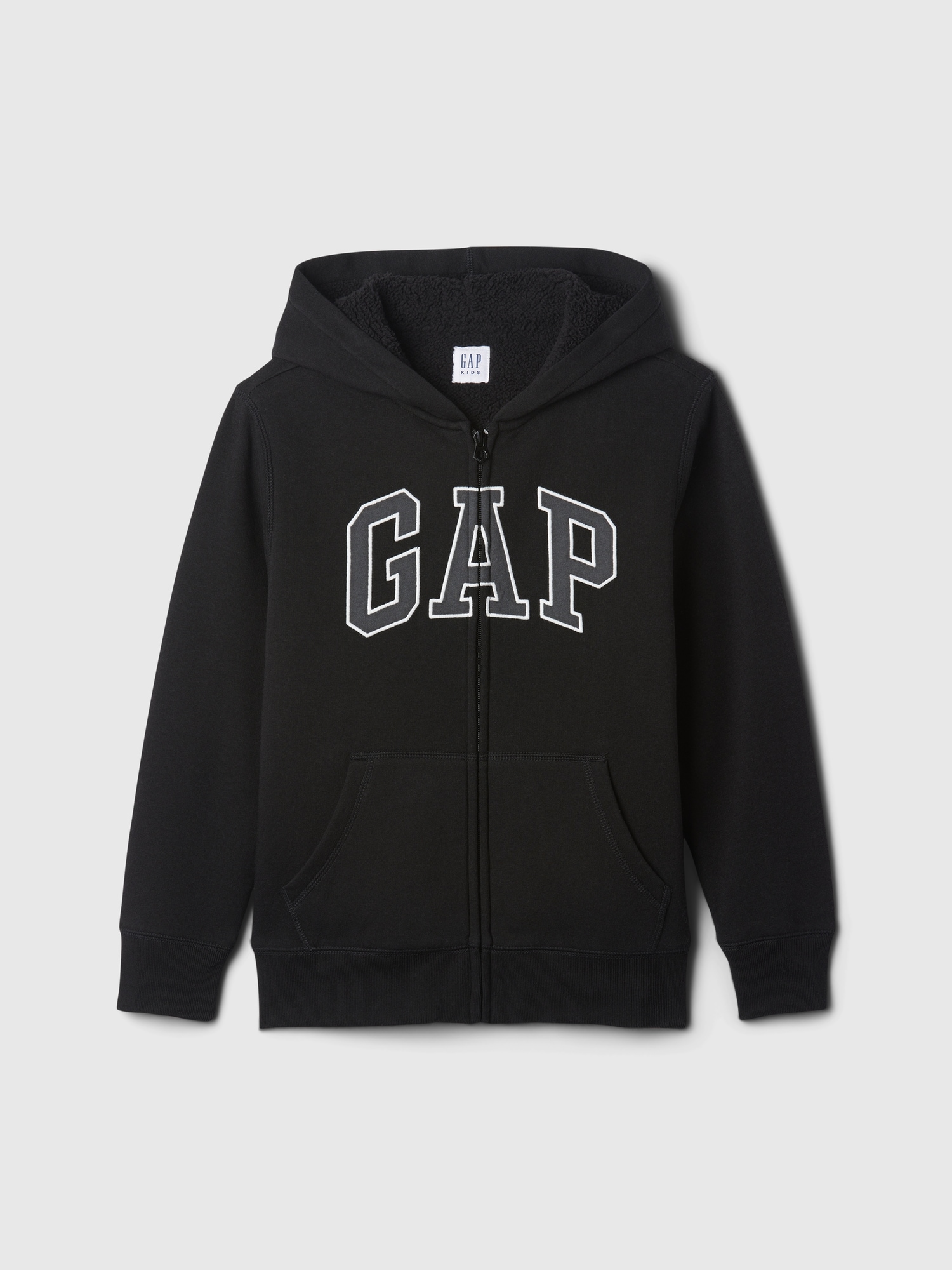 Kids black zip hoodie online