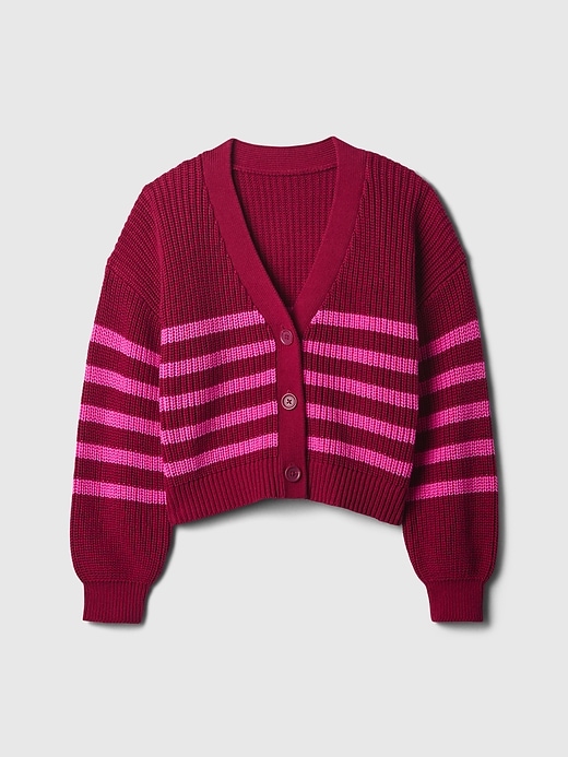 Image number 1 showing, Kids Shaker-Stitch Cardigan