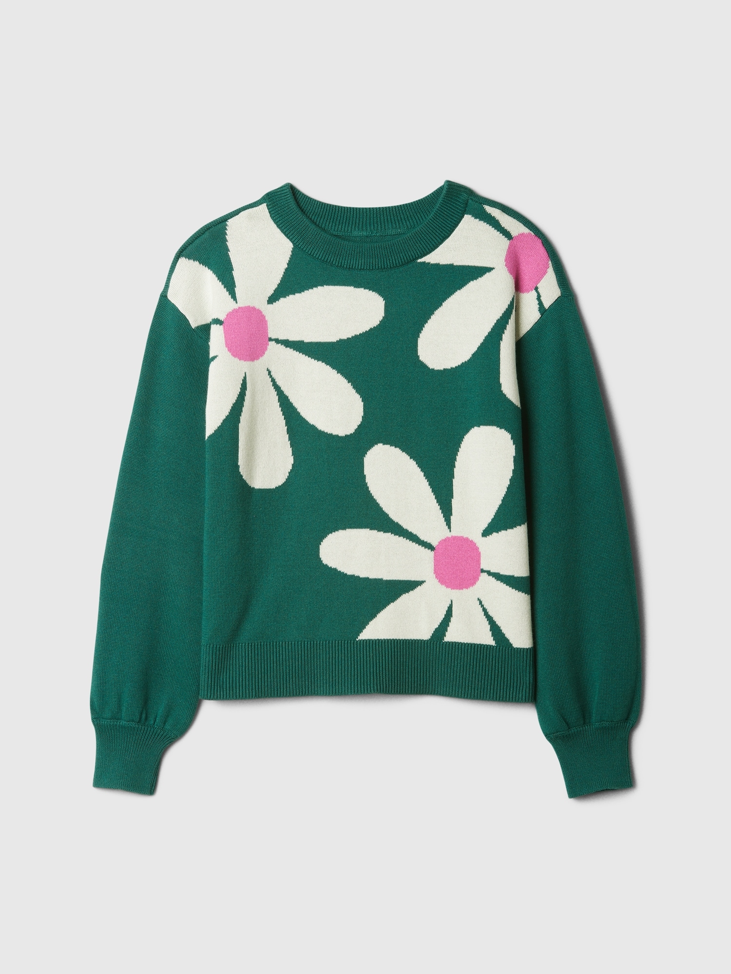 Kids Relaxed Print Intarsia Sweater