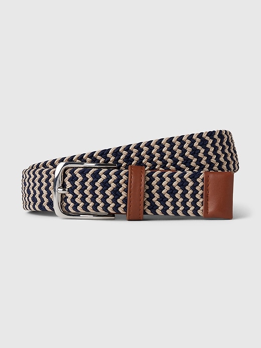 Image number 1 showing, Braided Vegan-Leather Belt