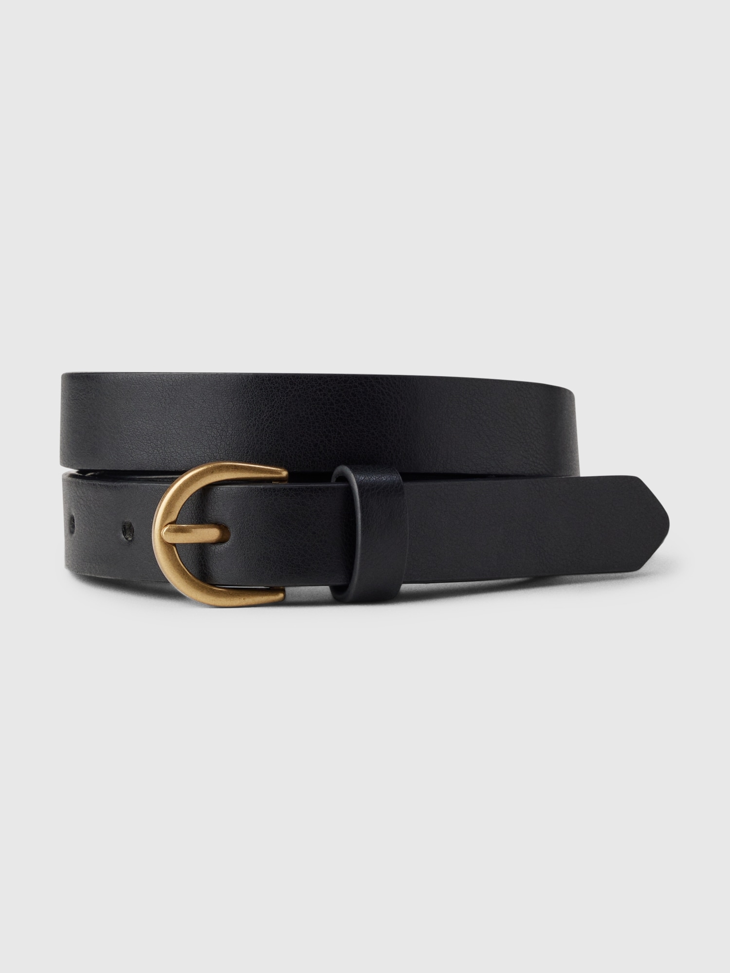 Skinny Vegan-Leather Belt