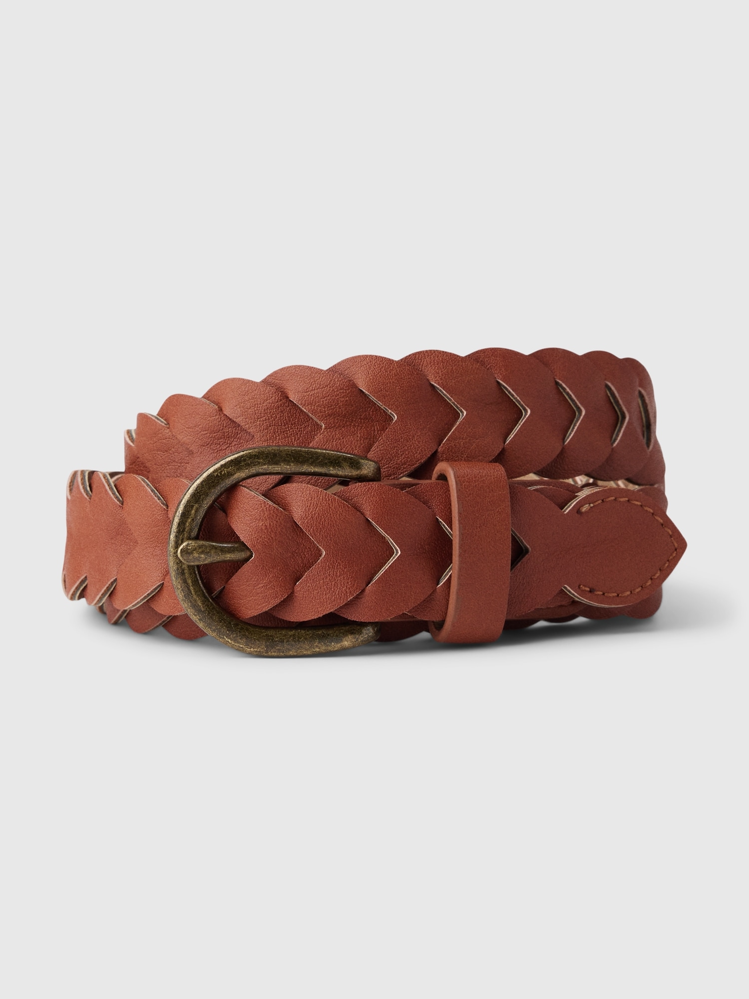 Braided Vegan-Leather Belt