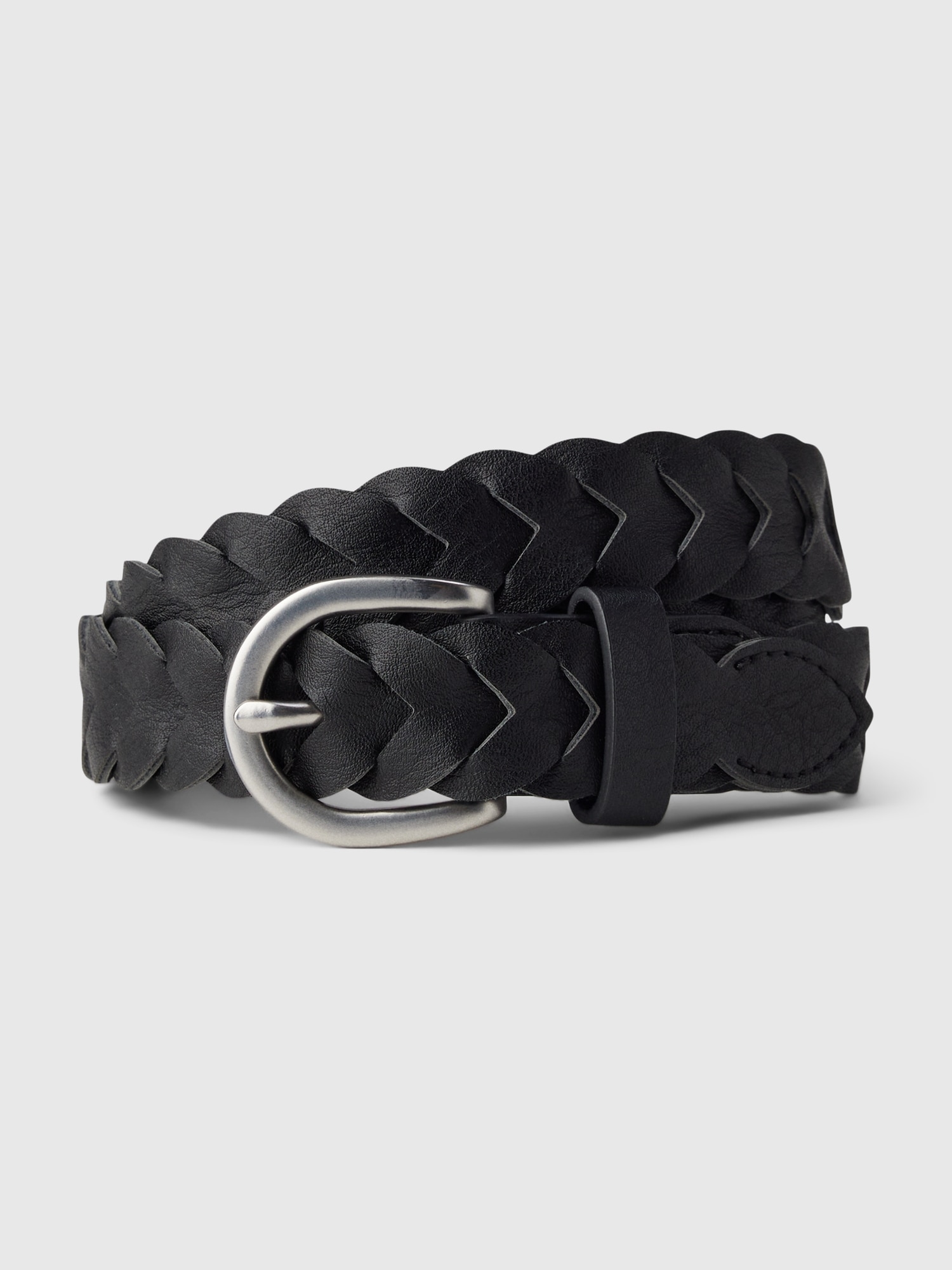 Braided Vegan-Leather Belt